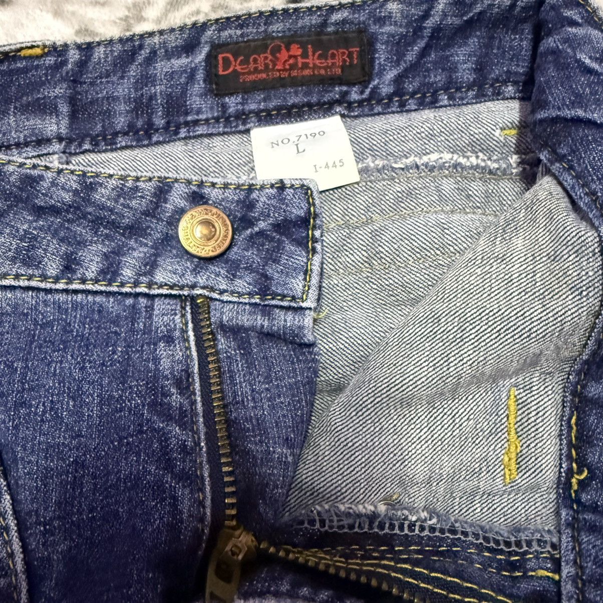 Japanese Brand Dear Heart Japan Bush Pocket Low Rise Flared Jeans Size 28" / US 6 / IT 42 - 12 Thumbnail