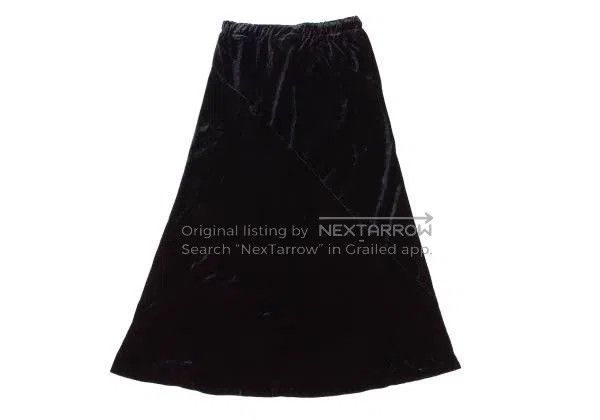 Comme des Garcons Comme Des Garcons size M Black Pink Retro Velvet Skirt Size 22" - 3 Thumbnail