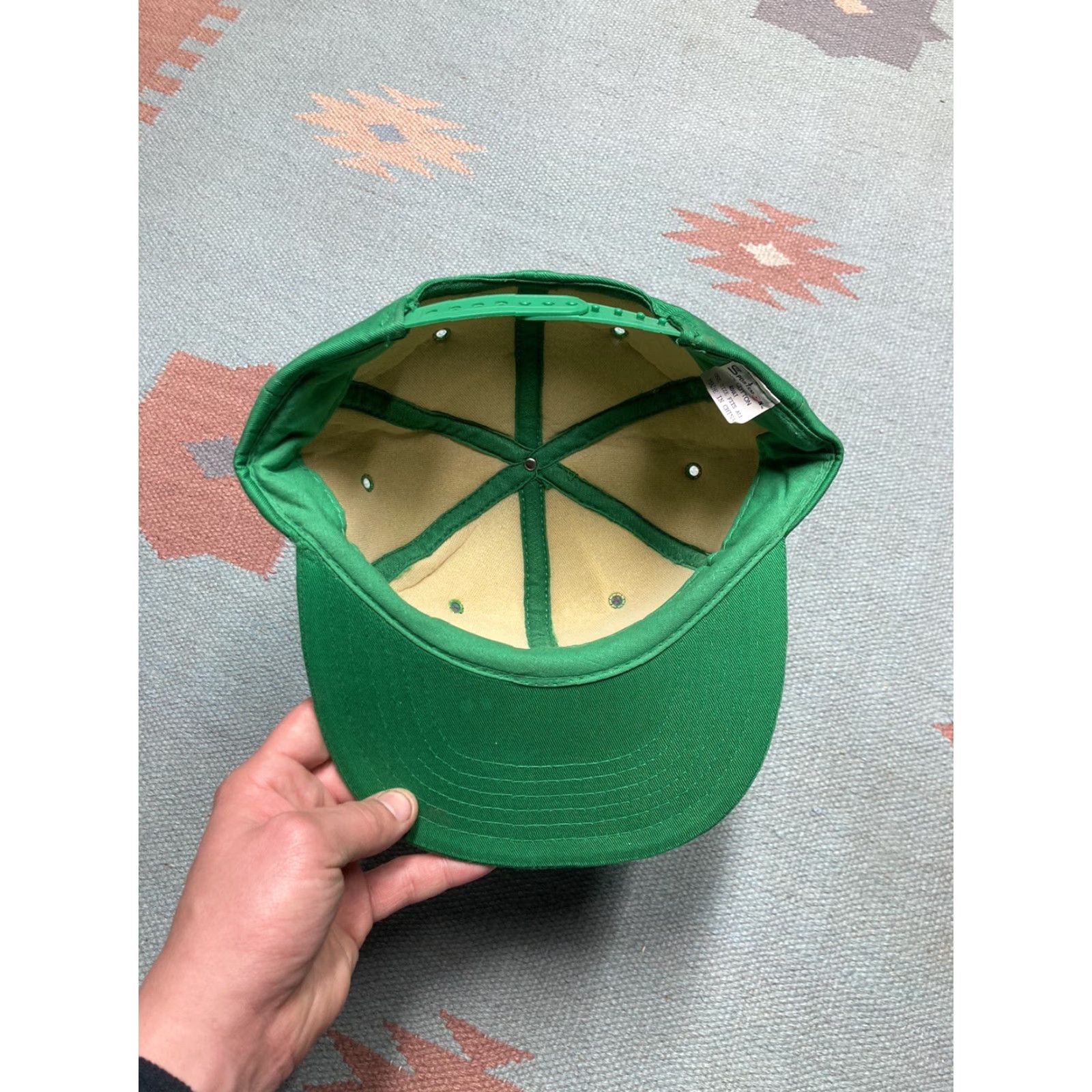 Vintage VINTAGE SnapBack hat cap Layne patch granite construction green adjustable Men Adjustable Green Snapback Hats Size ONE SIZE - 5 Thumbnail