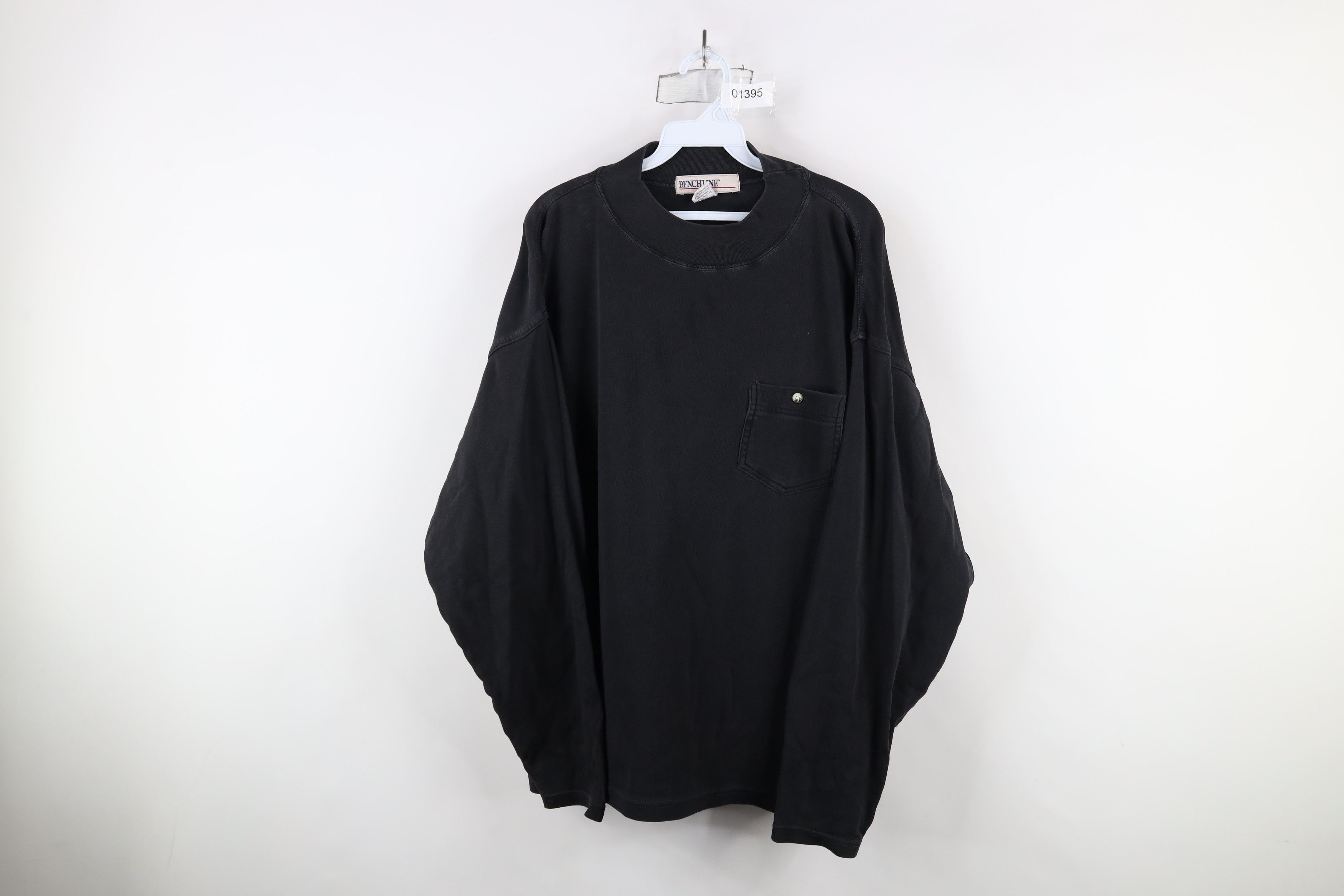 Vintage Vintage 90s Streetwear Knit Mock Neck Long Sleeve T-Shirt Size US XL / EU 56 / 4 - 1 Thumbnail