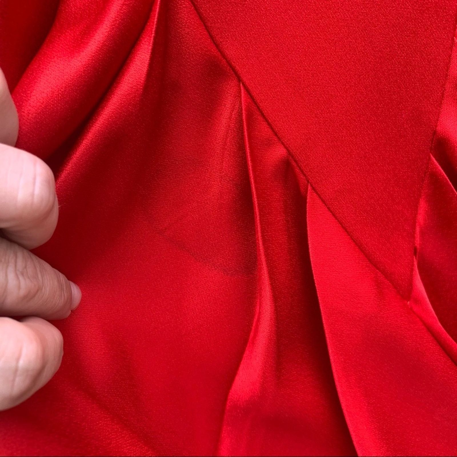 80s Red All That Jazz wiggle dress belted ruched hips Size 7