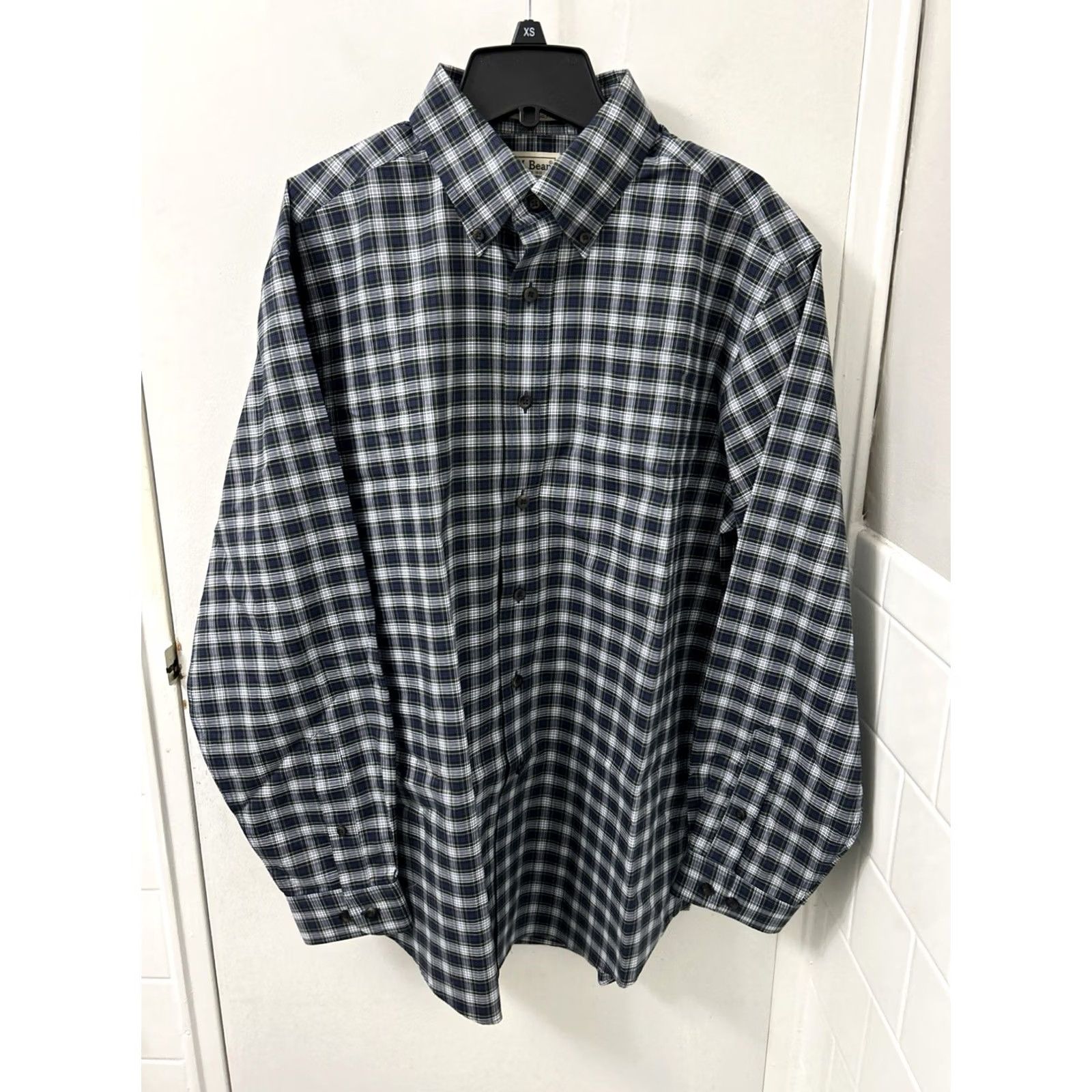 Vintage L.L.Bean Shirt Mens M Blue Plaid Classic Fit Button-Down Long Sleeve Oxford 218573 Size US M / EU 48-50 / 2 - 2 Thumbnail