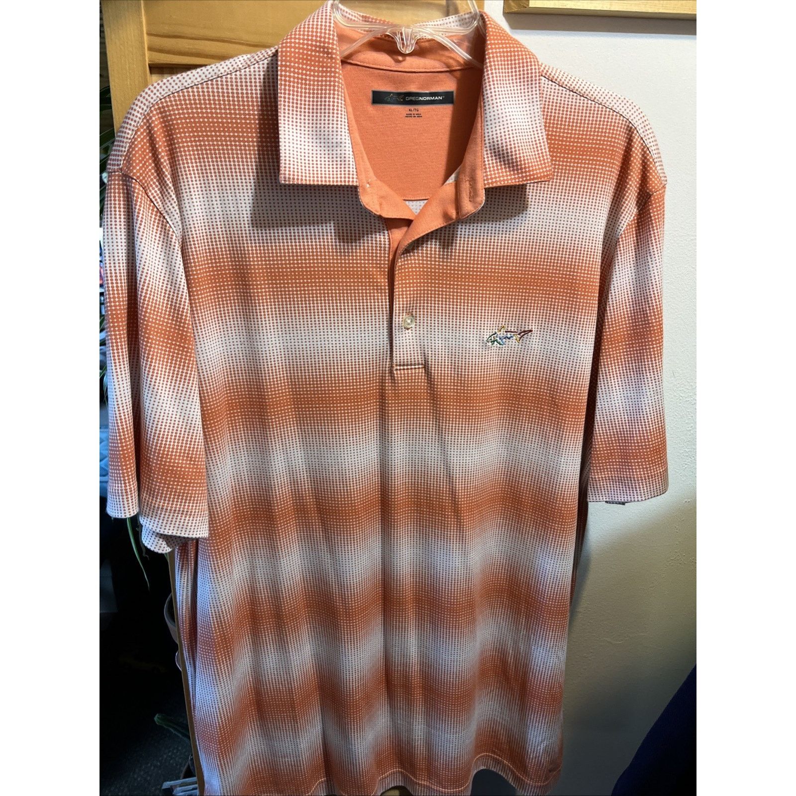 Greg Norman Greg Norman XL Polo Polyester Pima Cotton Blend White Orange Size US XL / EU 56 / 4 - 11 Thumbnail