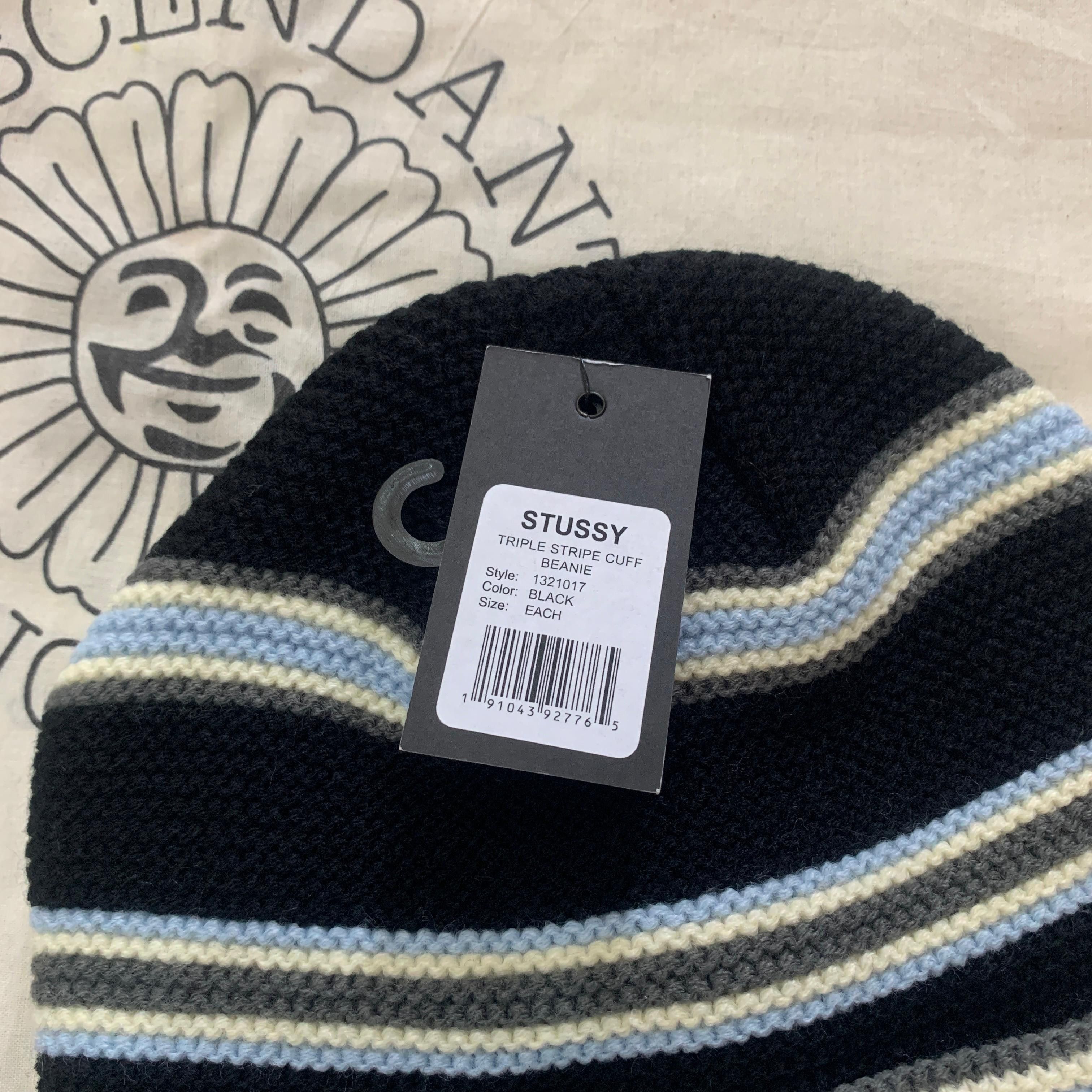 Stussy triple stripe cuff beanie