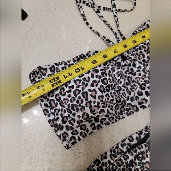 Other Albion Swim Set Cheetah Print Halter Top Bikini Set Size ONE SIZE - 9 Thumbnail