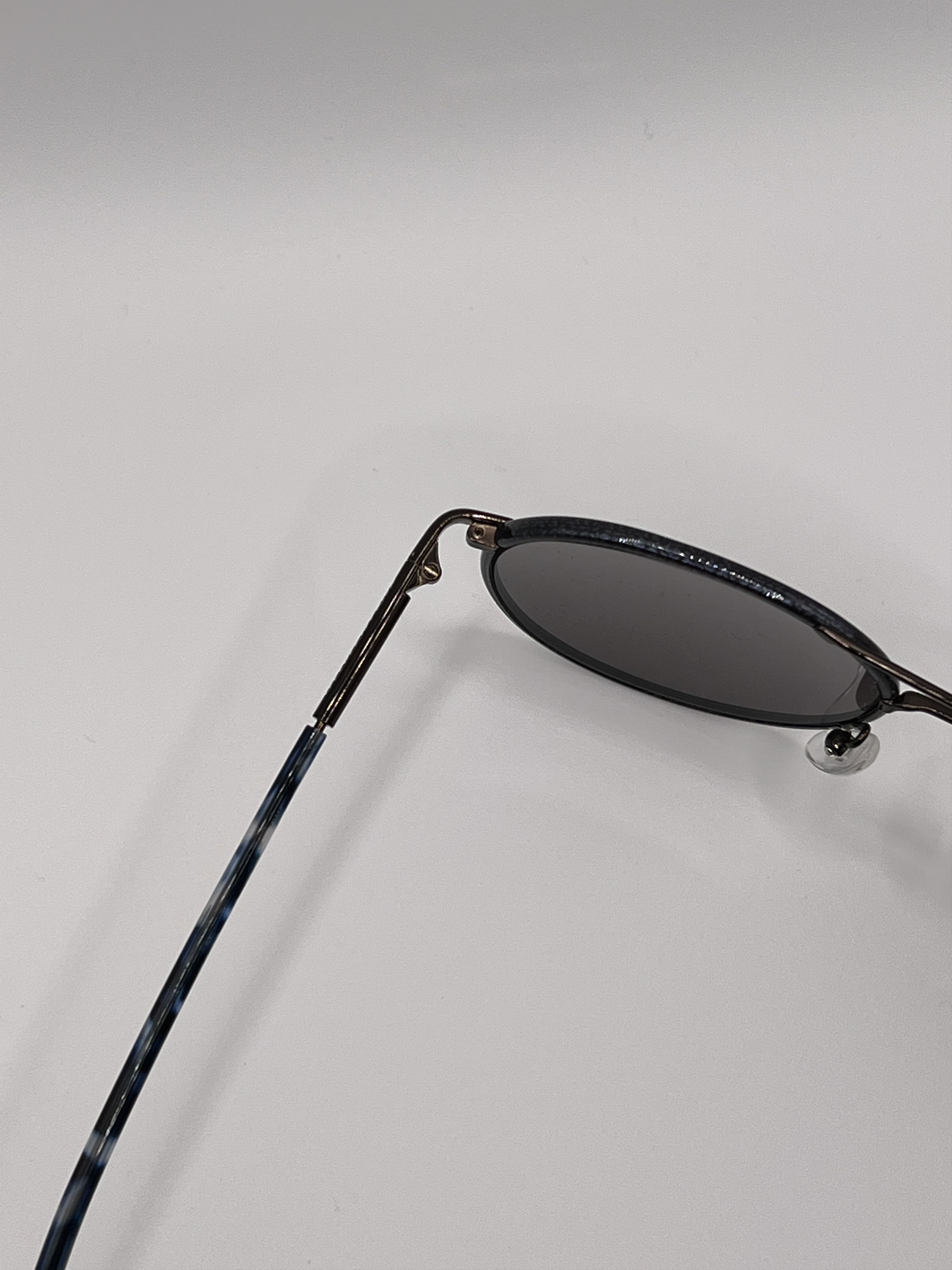 Karl Lagerfeld Karl Lagerfeld KL241S Round Unisex Sunglasses - Blue Marble Size ONE SIZE - 13 Thumbnail