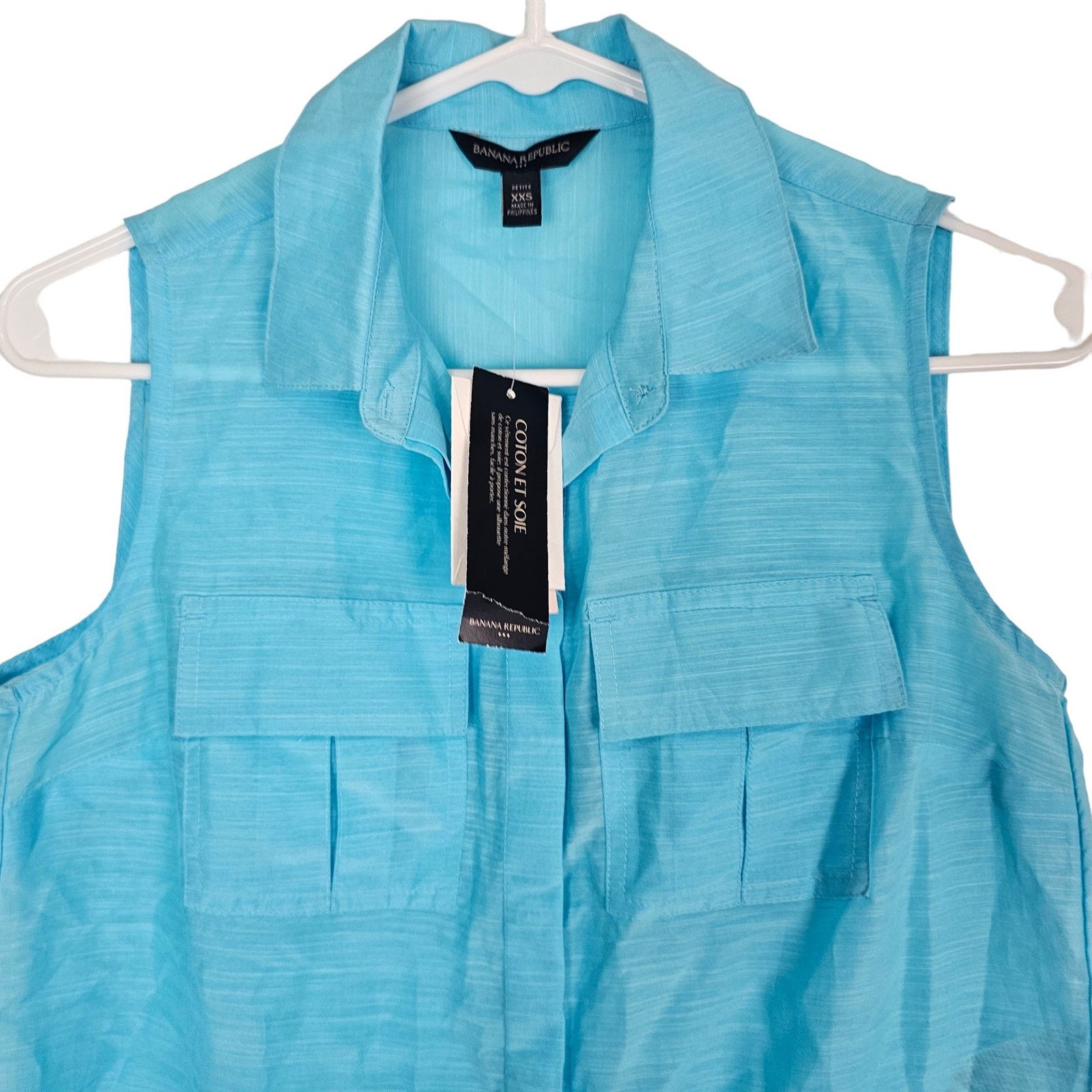 Banana Republic Banana Republic Womens Cotton Silk Top Size PXXS Classic Size XXS / US 00 / IT 34 - 2 Thumbnail