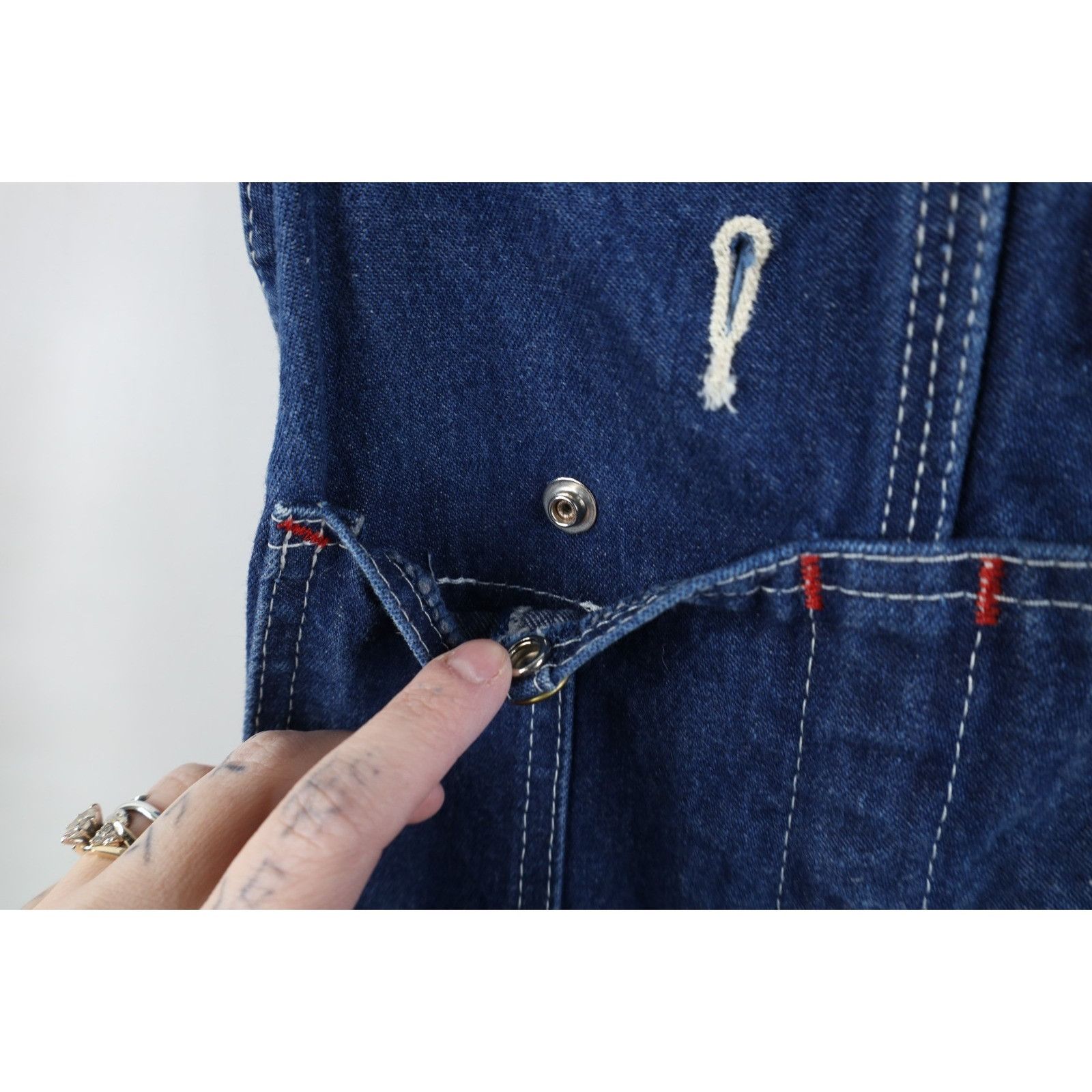 Dickies Vintage Y2K Dickies Faded Wide Leg Denim Overalls Size US 38 / EU 54 - 9 Thumbnail