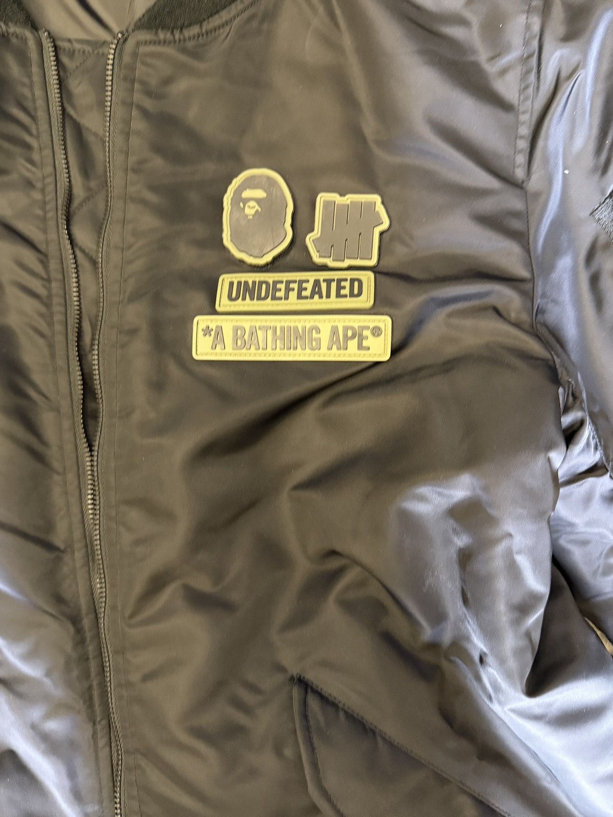 BAPE x UNDEFEATED MA-1 Bomber Jacket Shark Camo XL