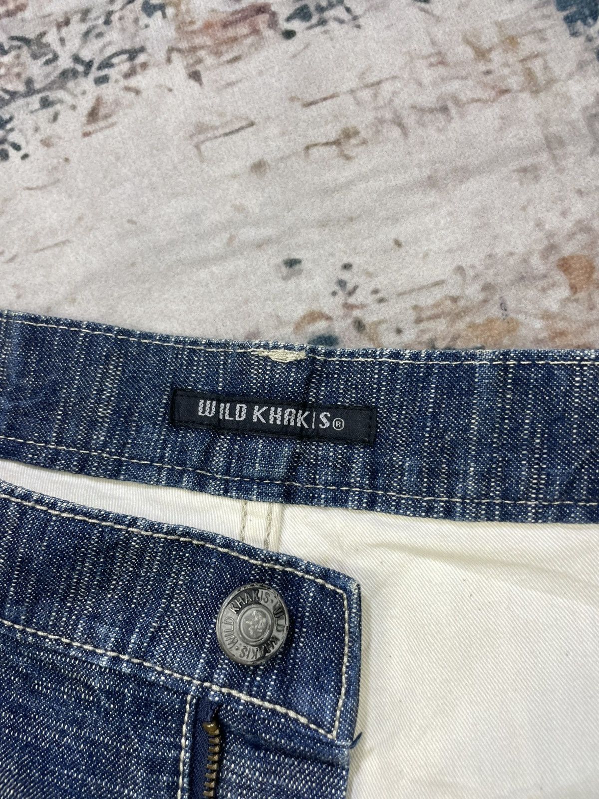 Japanese Brand Vintage Wild Khakis Patchwork Denim Jeans Size US 34 / EU 50 - 11 Thumbnail