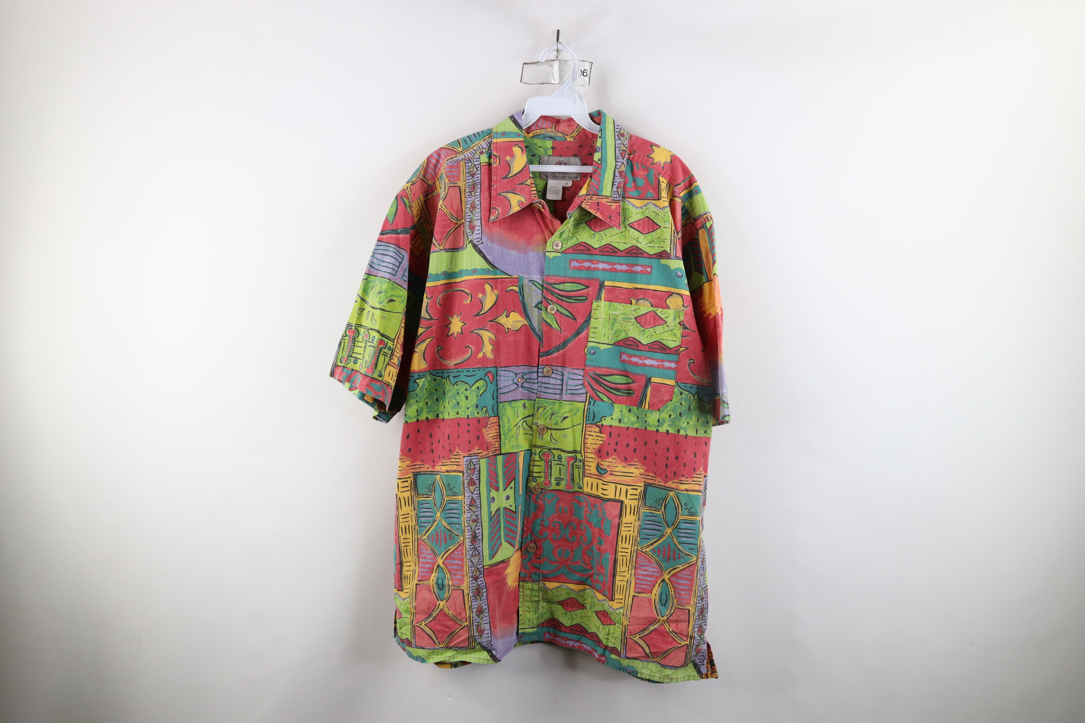 Vintage Vintage 90s The Territory Ahead Abstract Button Shirt Size US XL / EU 56 / 4 - 1 Thumbnail