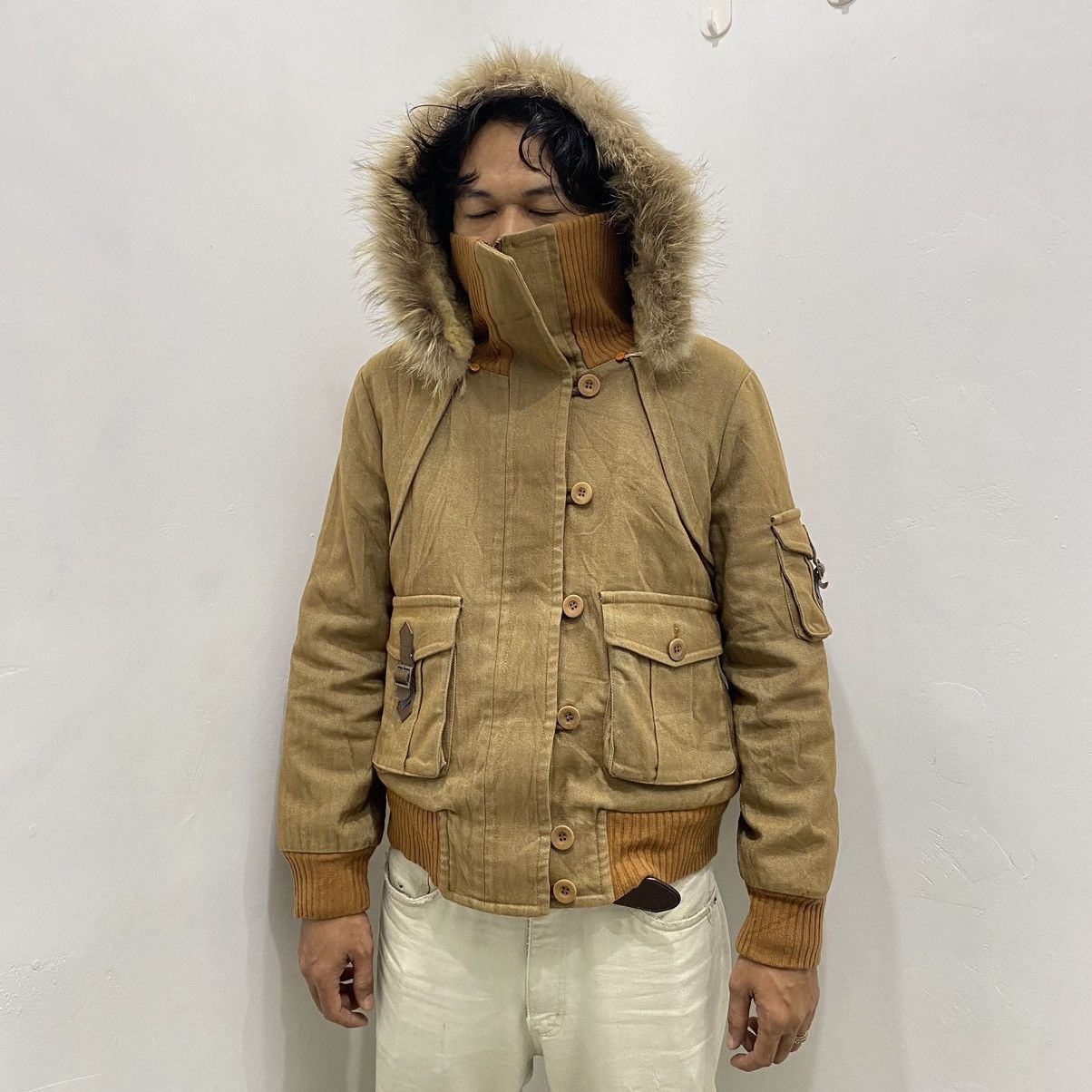 If Six Was Nine × Japanese Brand × Le Grande Bleu (L.G.B.) Vintage Egoist Fur Hooded Parka Jacket Size US M / EU 48-50 / 2 - 1 Thumbnail