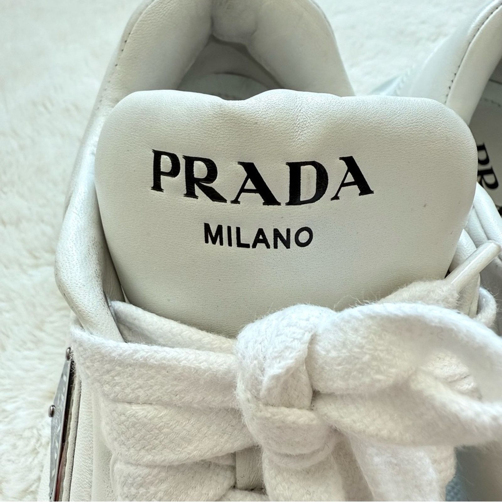 Prada Prada women platform sneakers size 38.5 EU Authentic 1350$ Size US 8.5 / IT 38.5 - 3 Thumbnail
