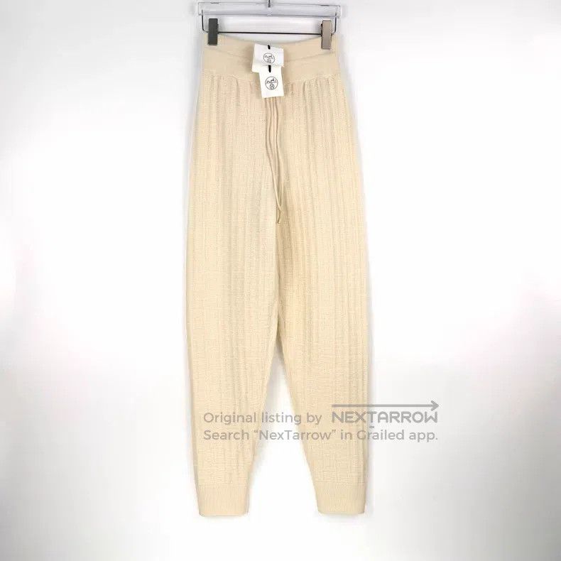 Hermes Hermes Off-White Full H Wool Trousers Size 25" / US 0 / IT 36 - 3 Thumbnail