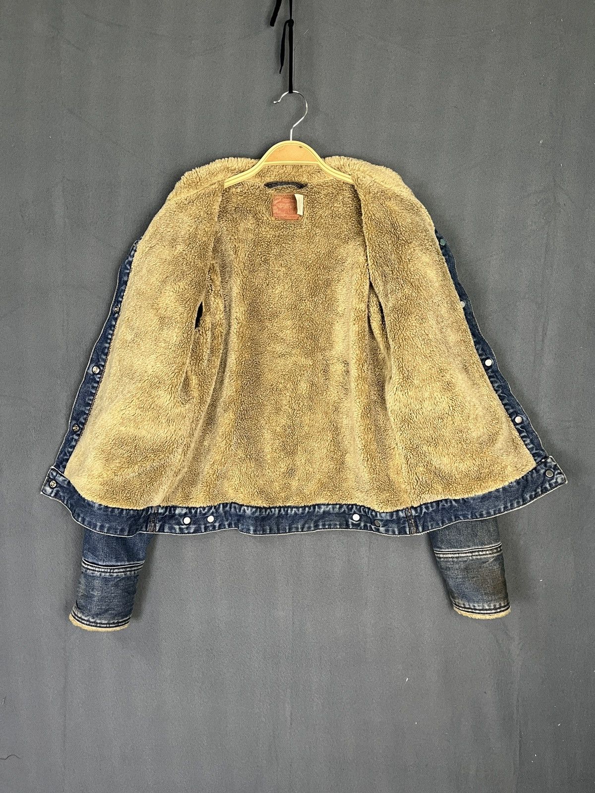 Levi's × Levi's Vintage Clothing Levis Denim Jacket Mandarin Collar Sherpa Lined Size M / US 6-8 / IT 42-44 - 9 Thumbnail