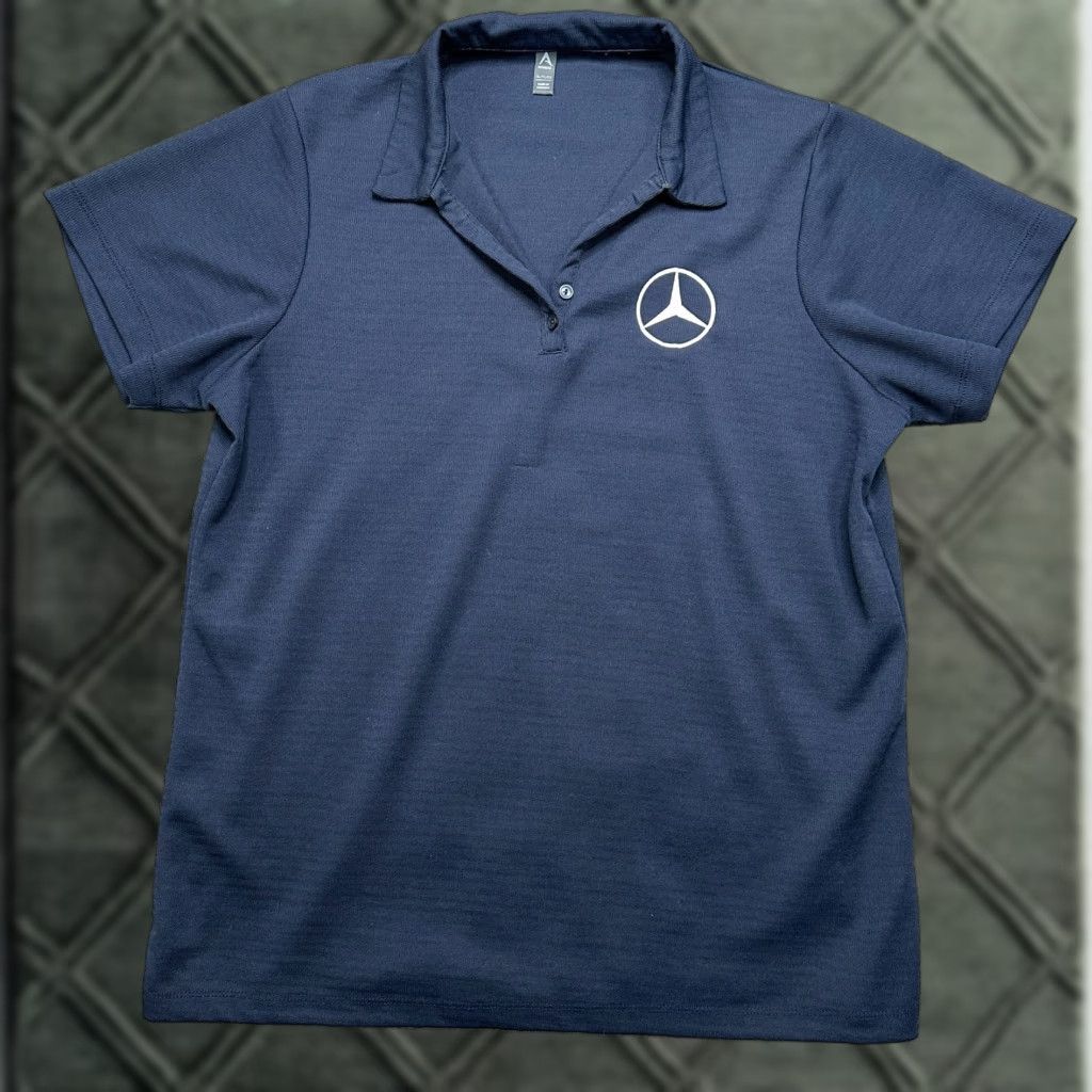 Mercedes-Benz Mercedes-Benz Polo Shirt Womens XL Blue Embroidered Logo Golf Performance Polo Shirt Mens? Size XL / US 12-14 / IT 48-50 - 1 Thumbnail