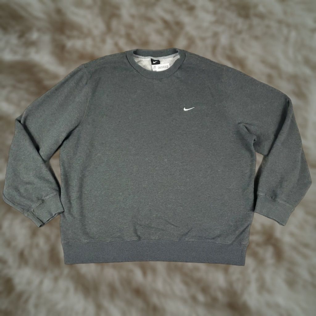 Nike Nike Sweater Mens 2XL Gray Fleece Pullover Crew Sweatshirt Size US XXL / EU 58 / 5 - 1 Thumbnail
