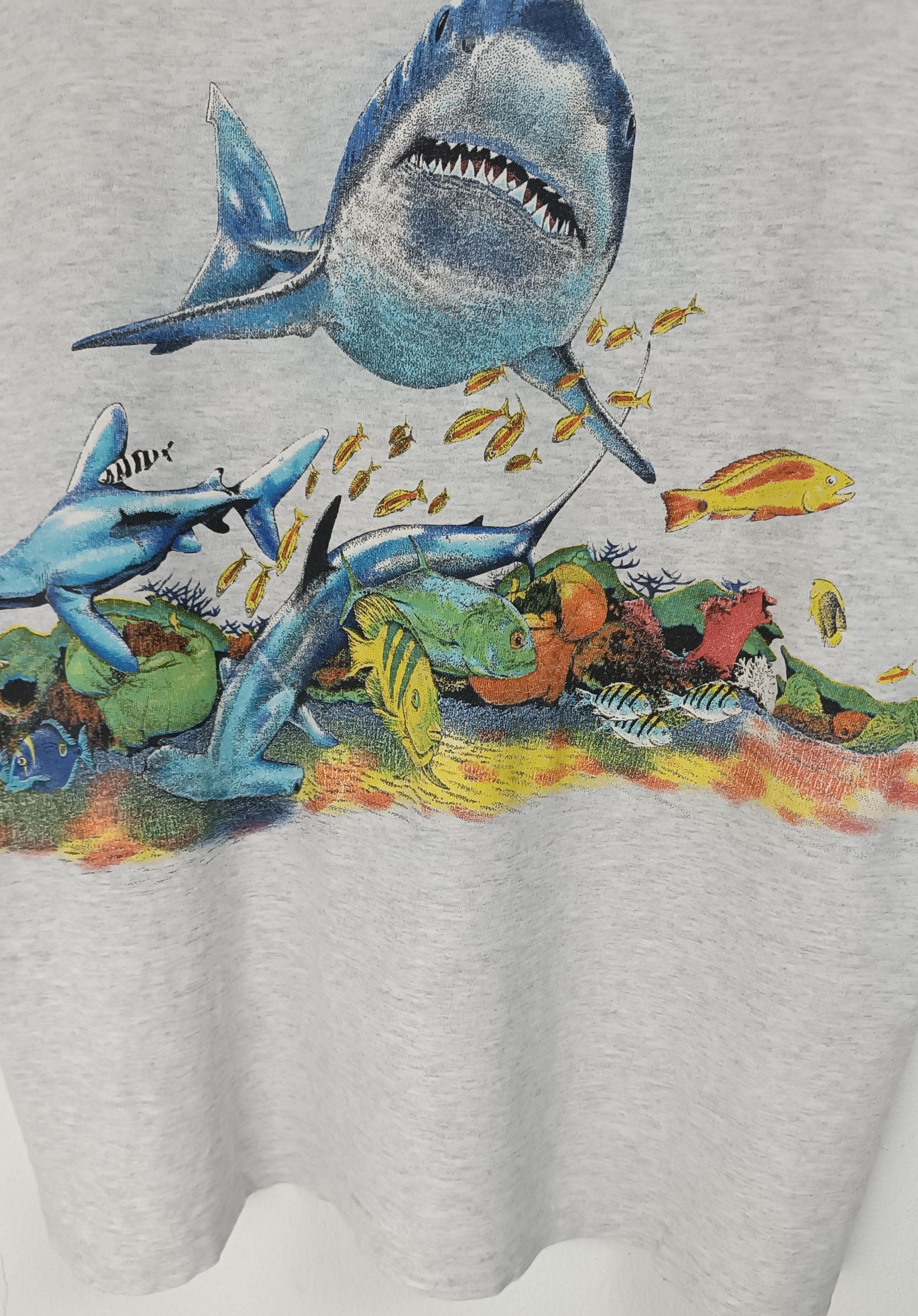 Habitat VINTAGE 90'S ST.MARTIN WEST INDIES SHARK MARINE LIFE Size US XL / EU 56 / 4 - 10 Thumbnail