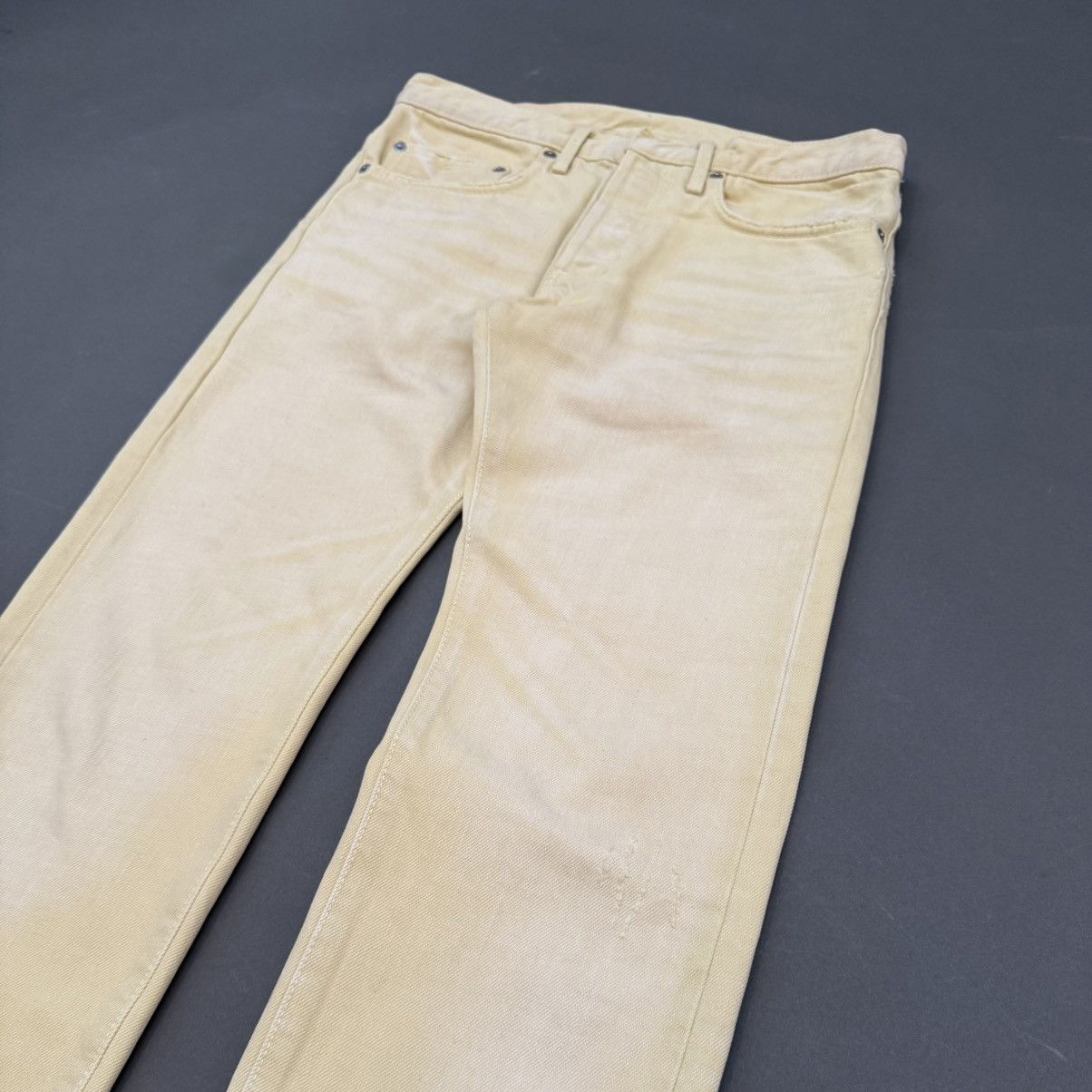 Dior Dior Homme SS06 Jaune Clair Clawmark Jeans Size US 27 - 2 Thumbnail