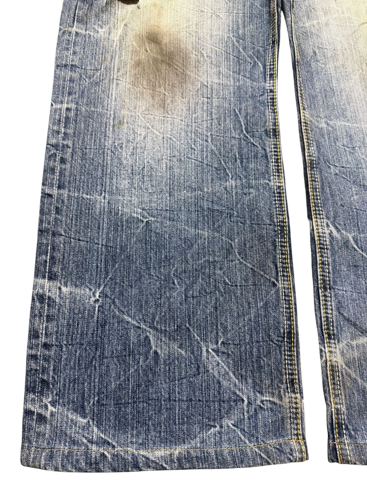 14th Addiction Vintage Japanese Brand Mud Wash Faded Thunder Distress Baggy Size US 34 / EU 50 - 7 Thumbnail