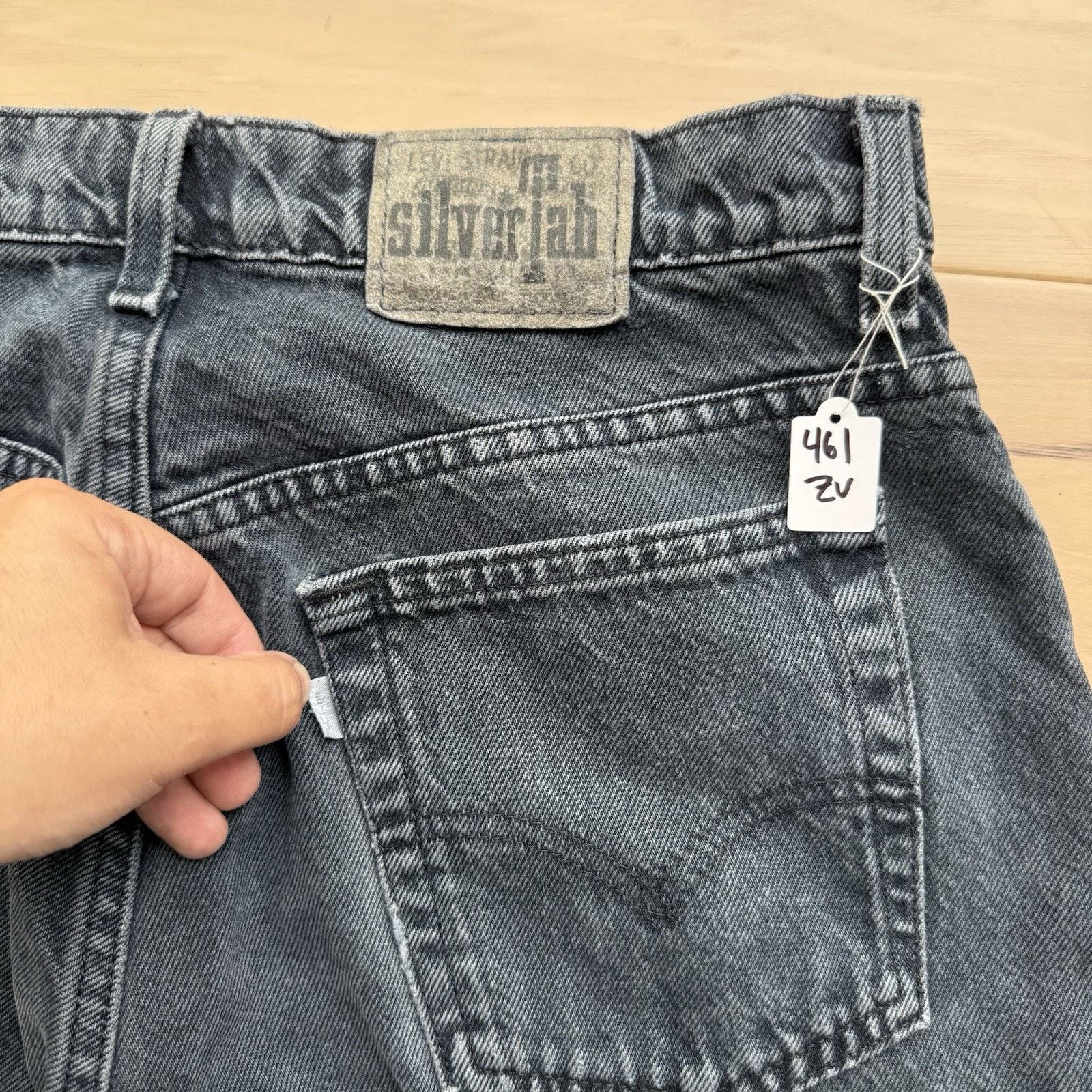 Levi's × Vintage Vintage Levis Silver Tab Jeans 31 Black 90s Baggy Denim Size US 31 - 9 Thumbnail