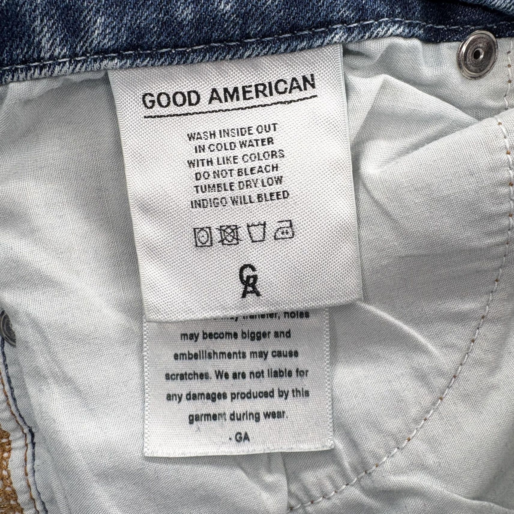 Good American Good American Jeans Womens 10/30 Distressed Ankle Skinny Medium Blue Jeans Size 32" / US 10 / IT 46 - 5 Thumbnail