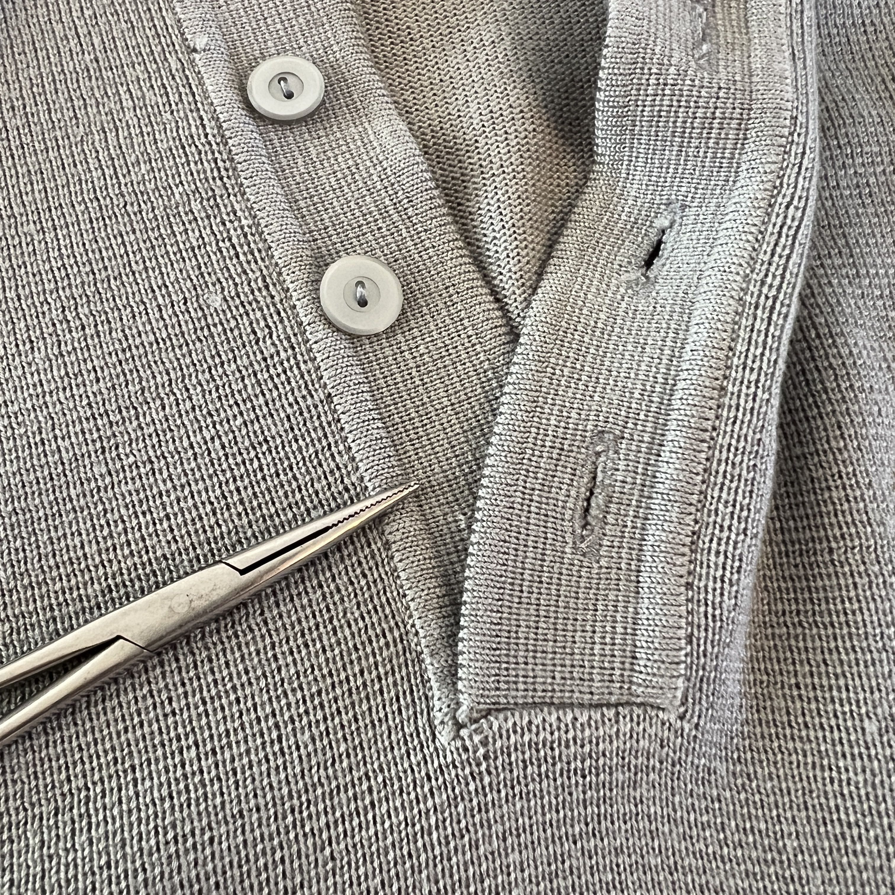 JCPenney Vintage 70s Long-Sleeved Point-Collar Grey Pocket Shirt Size US M / EU 48-50 / 2 - 4 Thumbnail