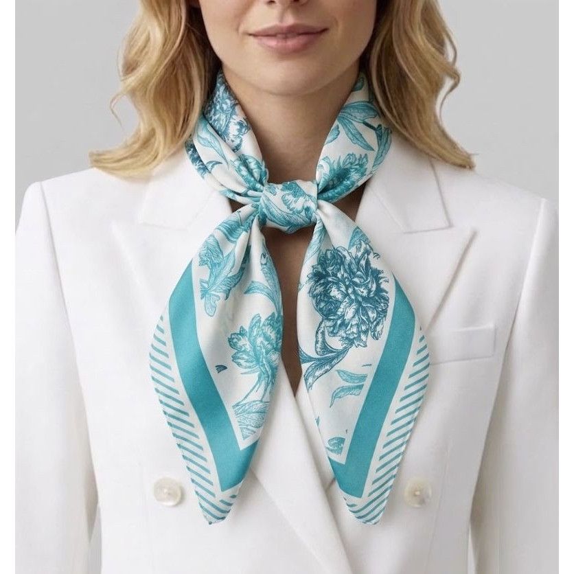 Other ❤️ Elegant Bandana Square Silky Soft Scarf Floral Geometric Size ONE SIZE - 1 Thumbnail