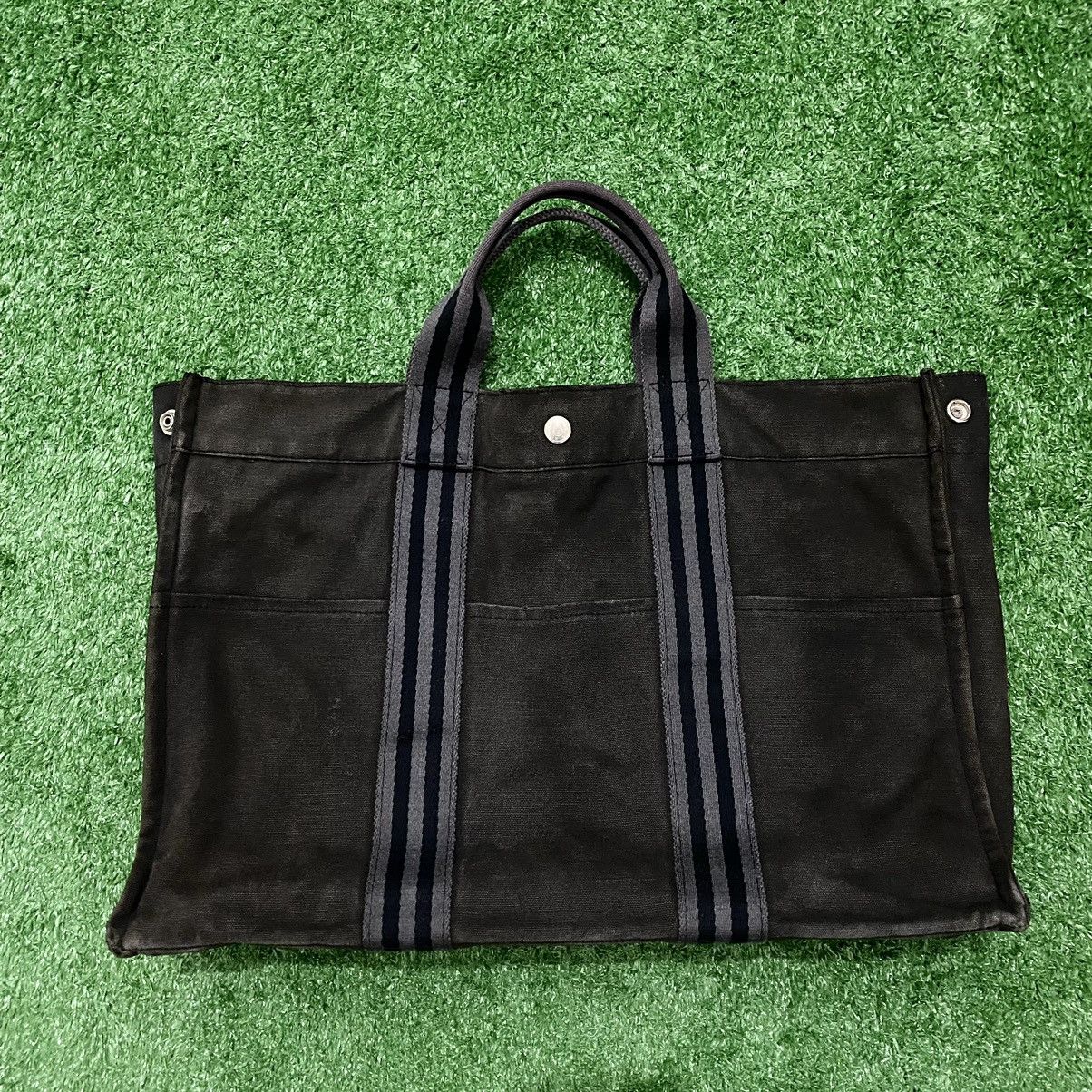 Other HERMES 'Fourre Tour' MM Canvas Tote Bag Black FRANCE Size ONE SIZE - 3 Thumbnail