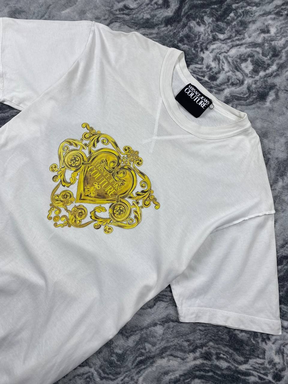 Versace Versace Jeans Couture Baroque Big Logo T-Shirt Size US XL / EU 56 / 4 - 2 Thumbnail