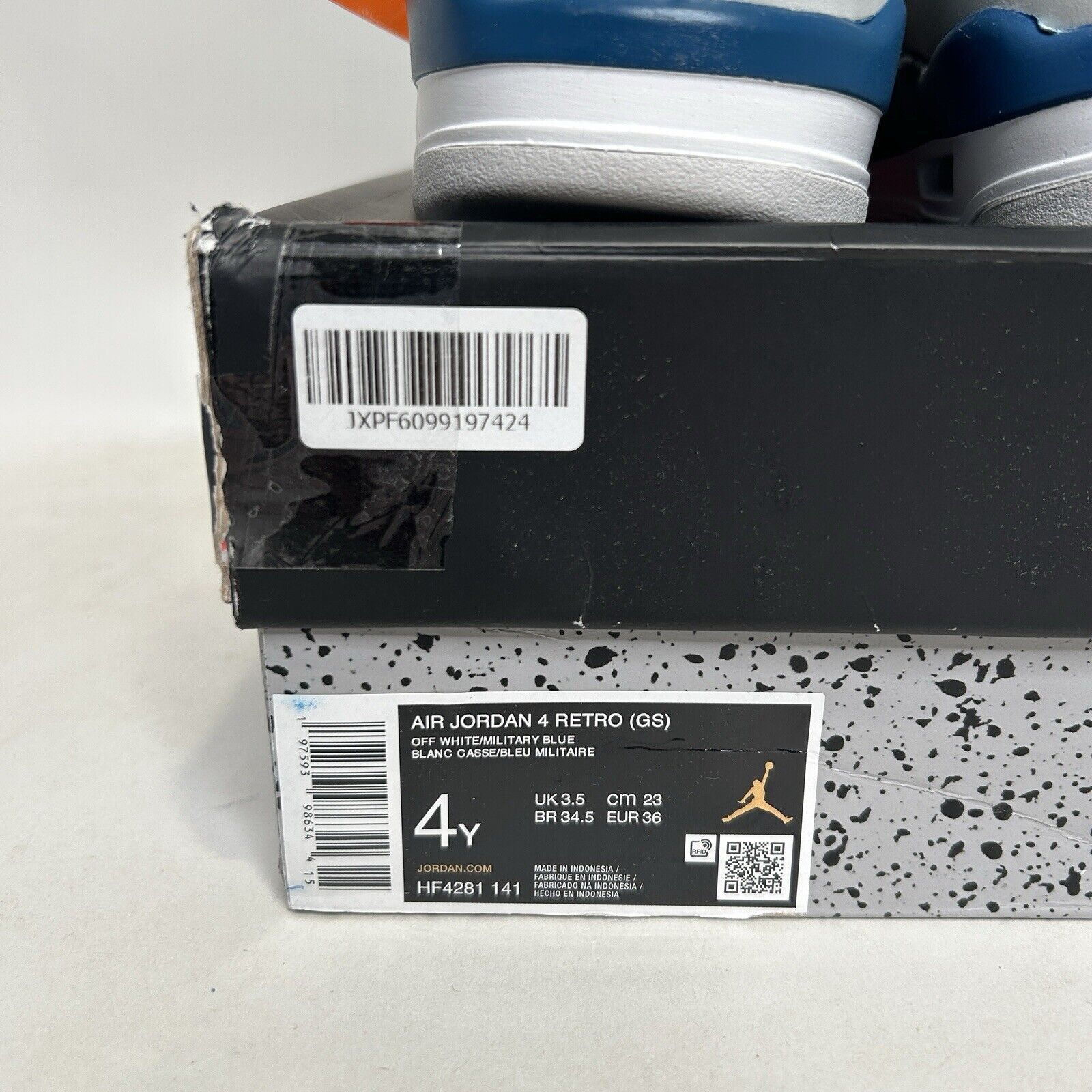 Nike Nike Air Jordan 4 Retro GS “Military/Industrial Blue” 2024 Size US 5.5 / IT 35.5 - 5 Thumbnail