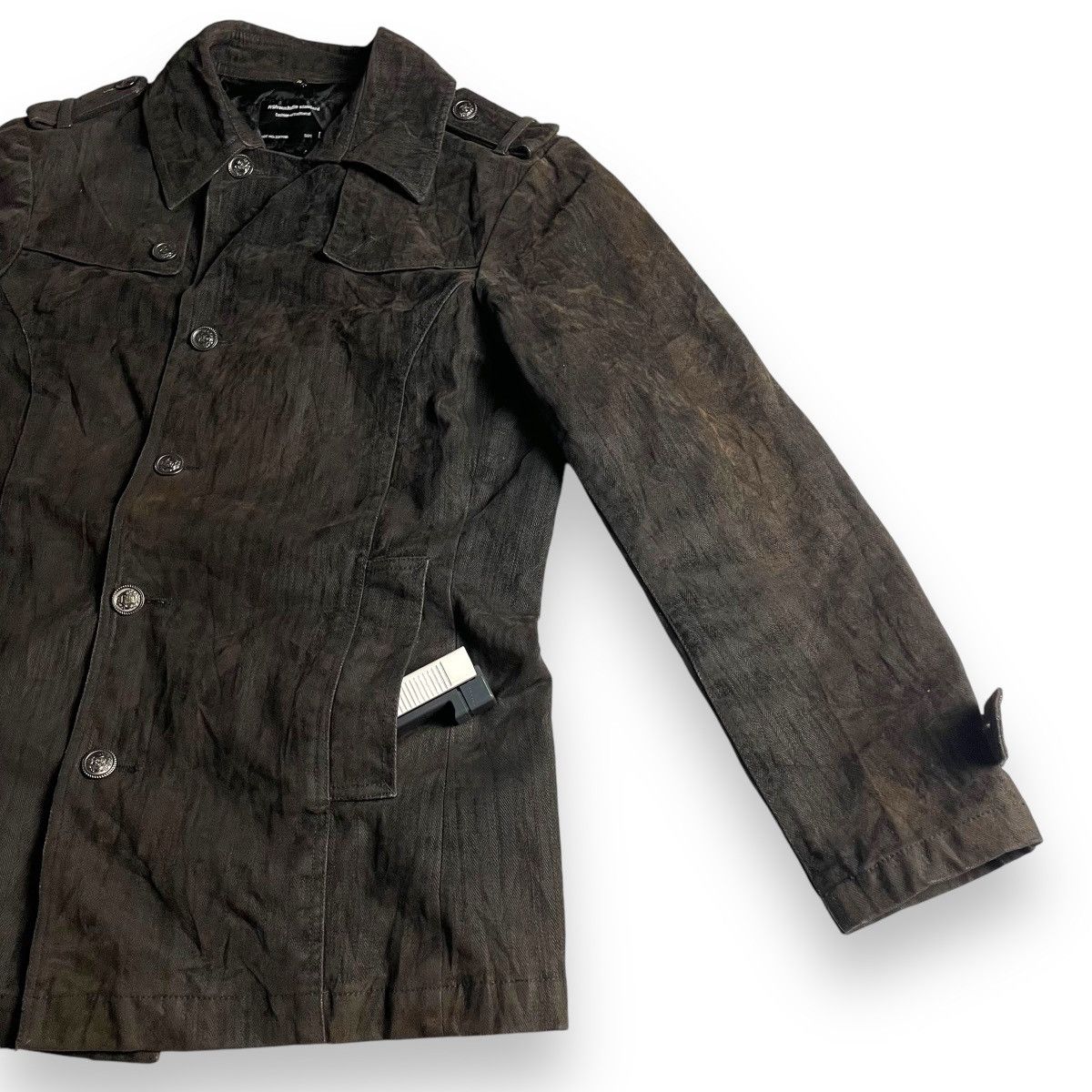 If Six Was Nine 🇯🇵 ROUSHATTE STANDARD GOTHIC MILITARY DENIM JACKET Size US L / EU 52-54 / 3 - 6 Thumbnail
