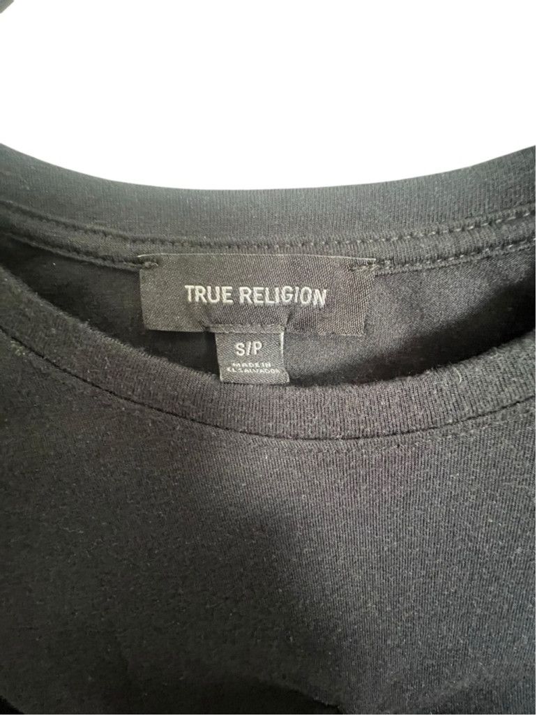 True Religion True Religion Black Long Sleeve Ruched Lightweight Crop Top Size S / US 4 / IT 40 - 3 Thumbnail