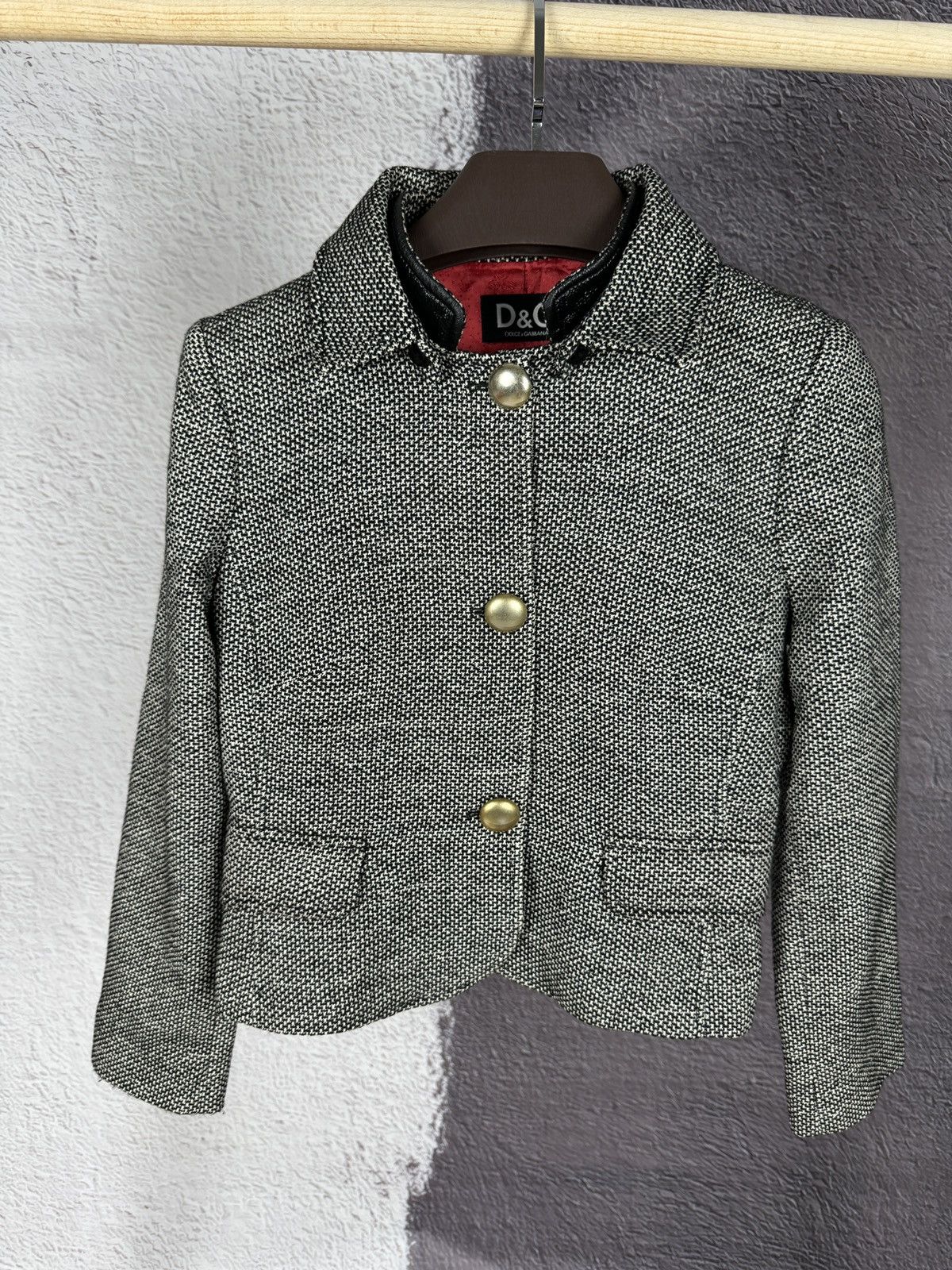 Dolce & Gabbana Dolce & Gabbana wool silk cotton grey short button jacket Size M / US 6-8 / IT 42-44 - 2 Thumbnail
