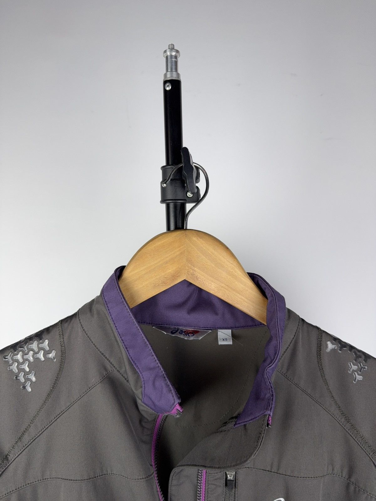 Asics Asics Women’s 00s Running Jacket Gray Purple Windbreaker Size XS / US 0-2 / IT 36-38 - 3 Thumbnail