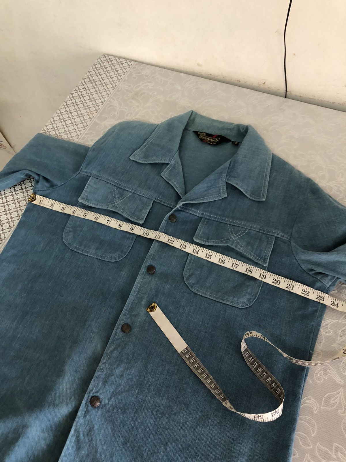 Sears Vintage 70s Sears Thick Denim Western Shirt Size US L / EU 52-54 / 3 - 18 Thumbnail