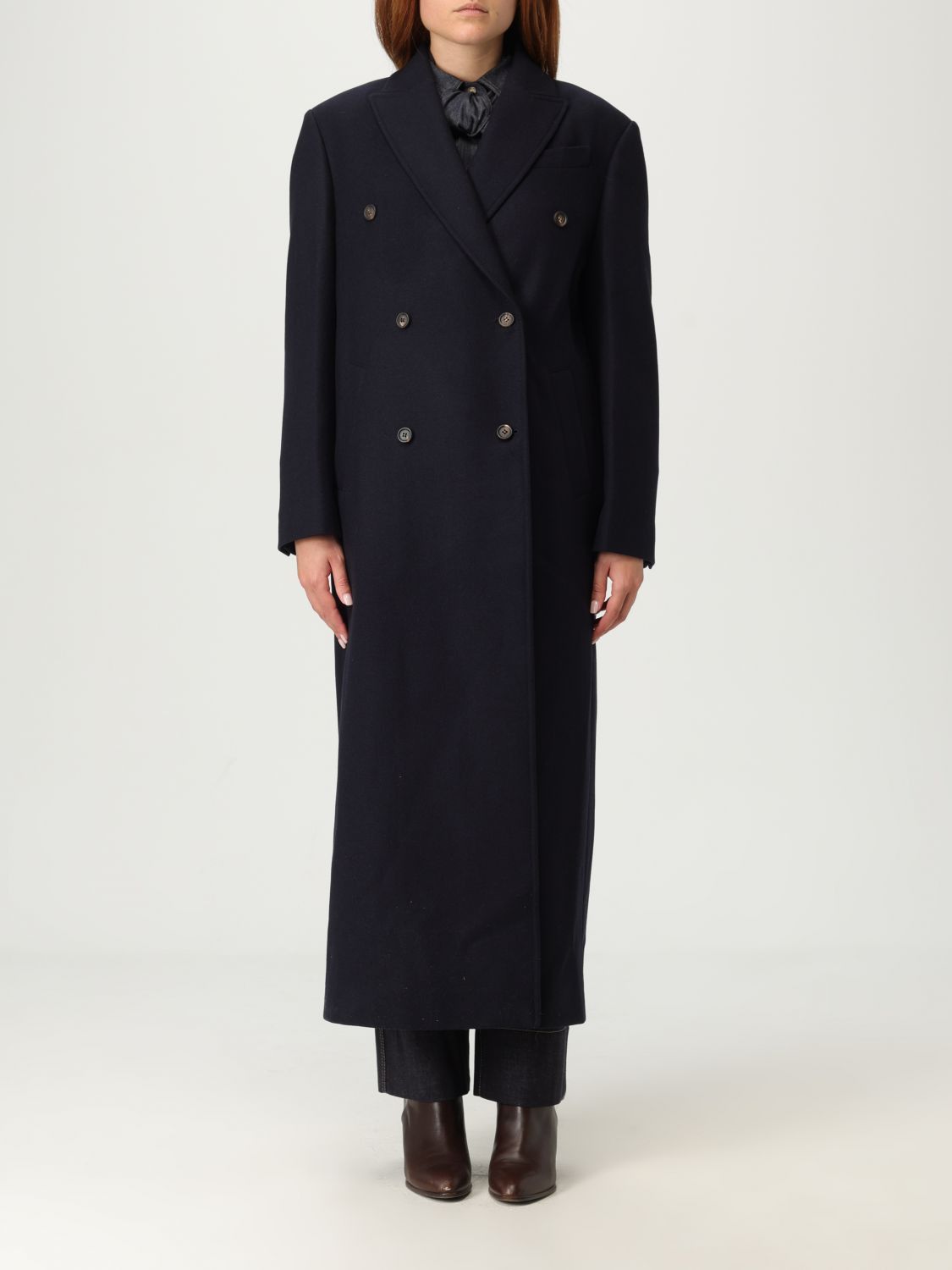 Brunello Cucinelli Brunello Cucinelli Trench Coat Woman Navy Size M / US 6-8 / IT 42-44 - 1 Thumbnail