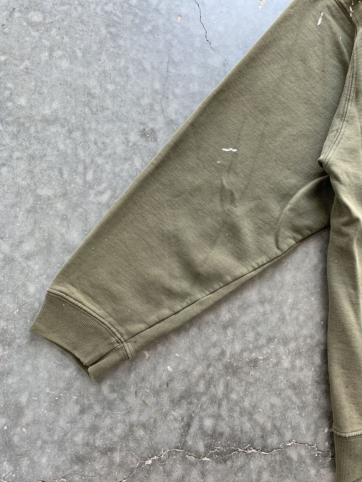 Lands' End × Vintage Crazy Vintage 90s Faded Olive Painter Sweatshirt Boxy Fit Size US XL / EU 56 / 4 - 2 Thumbnail