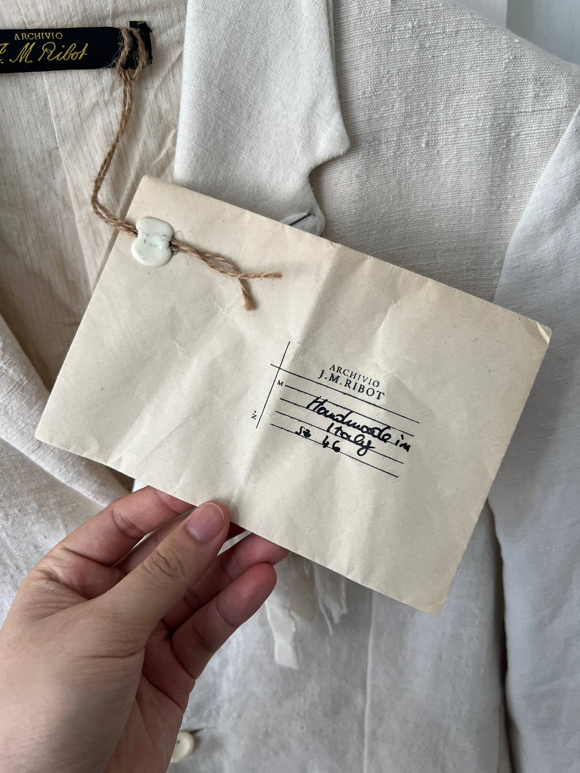Archivio J.M. Ribot SS20 Archivio J.M. Ribot Antique Handwoven Linen Jacket Size US S / EU 44-46 / 1 - 5 Thumbnail
