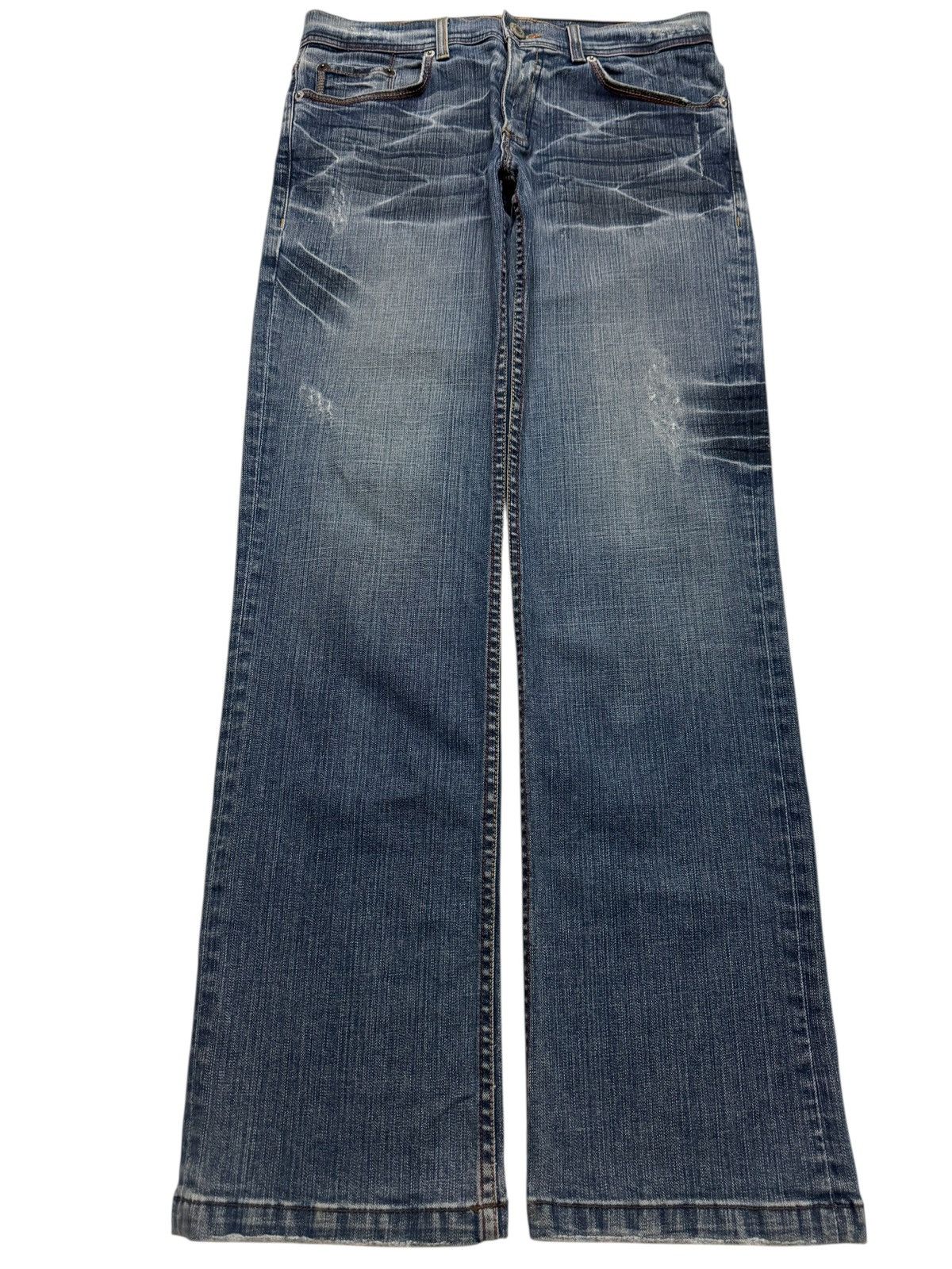💥FLARED💥90s ARMANI EXCHANGE CLAWMARK SICK JEANS DISTRESS