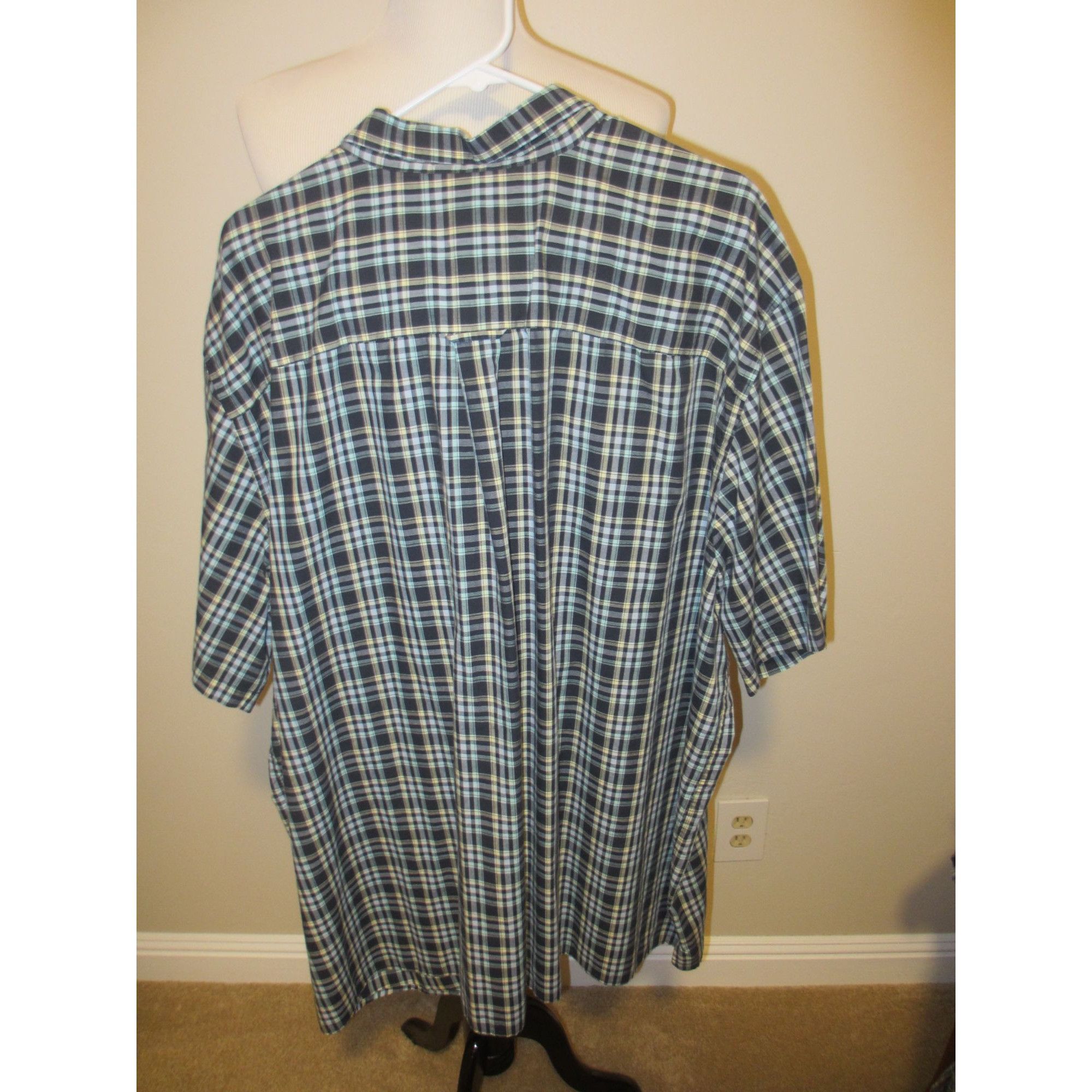 Other Harbor Bay Mens Plaid Button-Up Shirt 3XL Short Sleeve Cotto Size US XXL / EU 58 / 5 - 2 Thumbnail