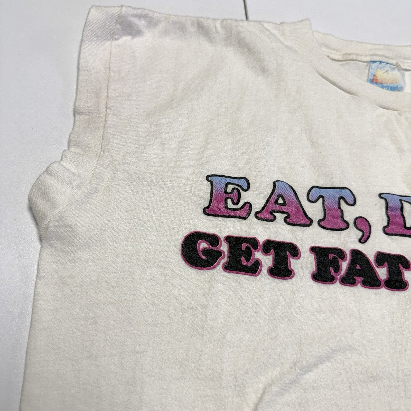 Vintage Vintage 90s Funny Party T Shirt XL 21x25 Eat Drink Get Far & Size US XL / EU 56 / 4 - 5 Thumbnail