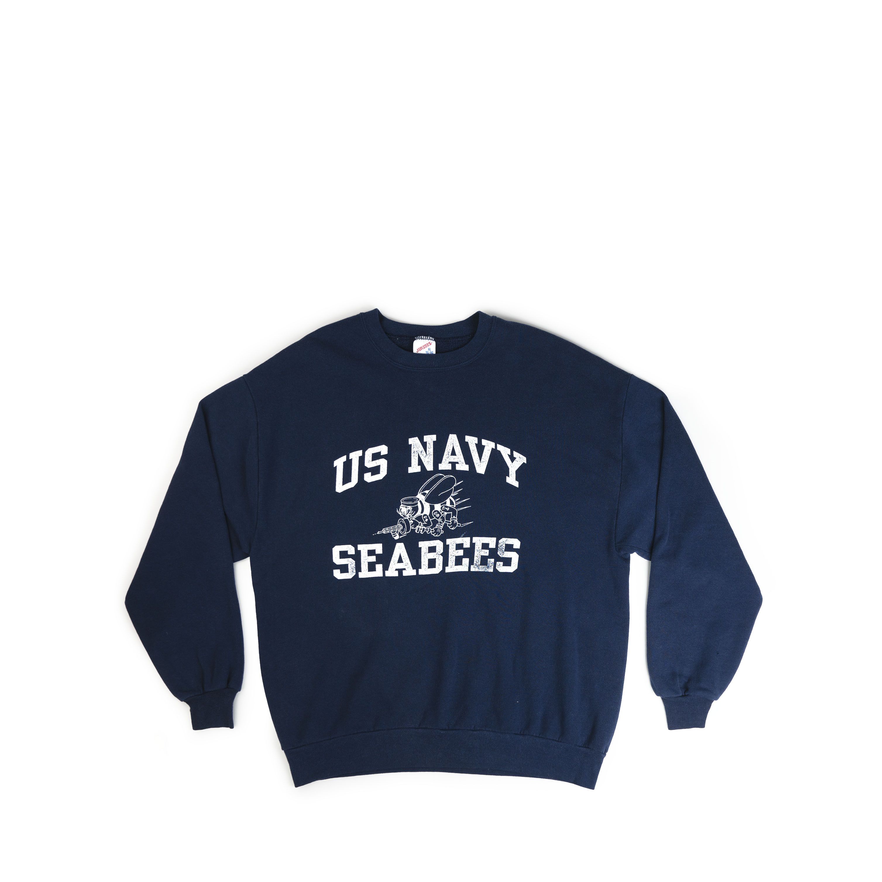 Jerzees × Russell Athletic × Vintage Vintage 1990's US Navy Seabees Crewneck Size US XL / EU 56 / 4 - 1 Thumbnail