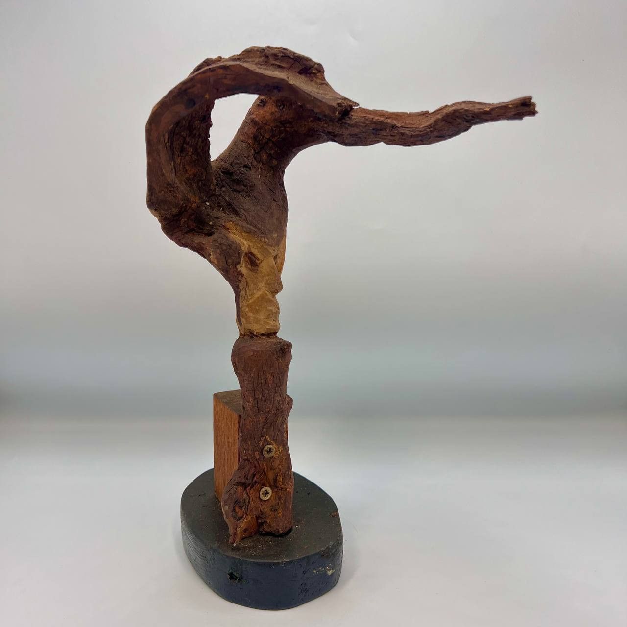 Vintage Handcrafted Vintage Decorative Figure Man Wood 11.4" Size ONE SIZE - 7 Thumbnail