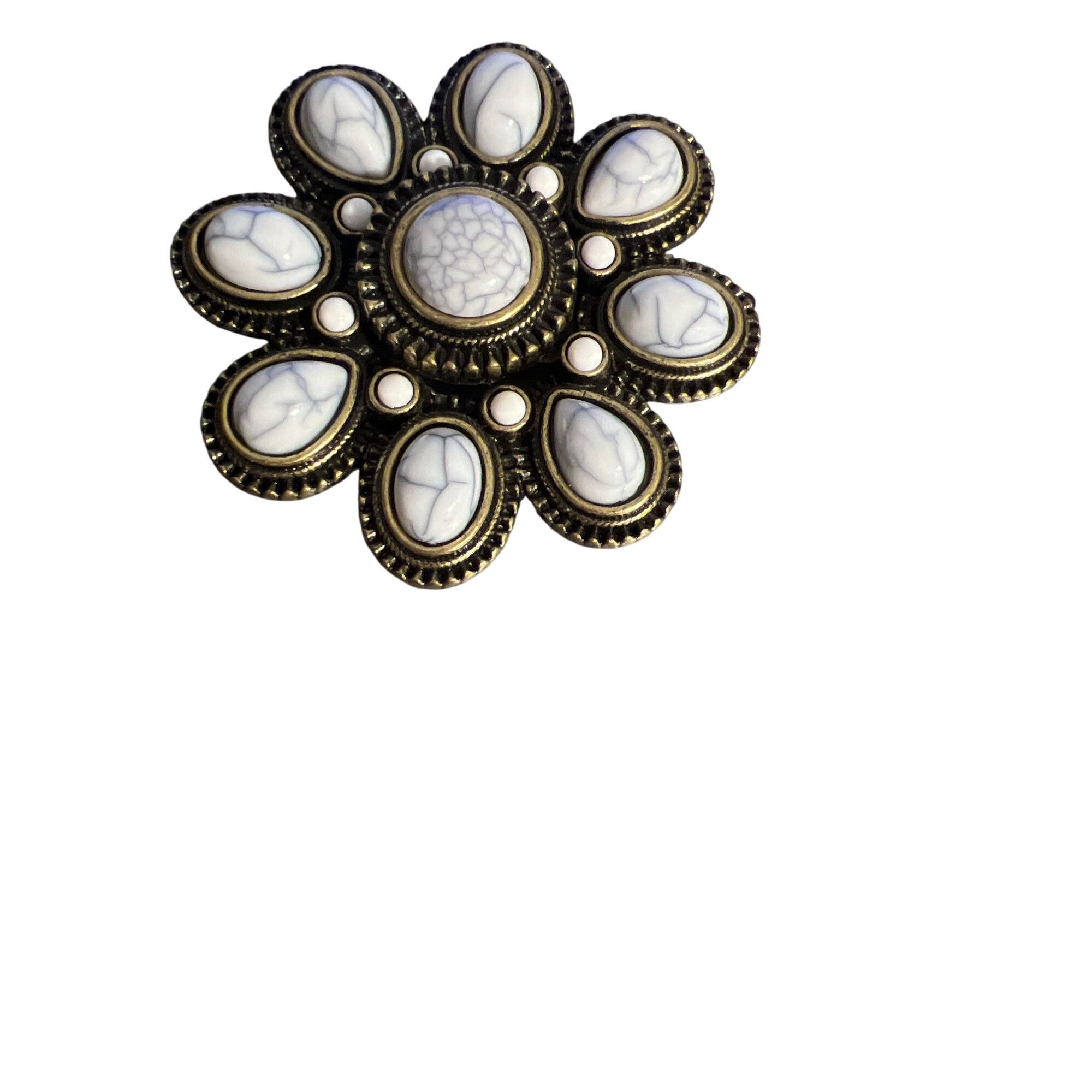 Other Premier Design Large Flower Brooch Pin Pendant Antique Gold Size ONE SIZE - 6 Thumbnail