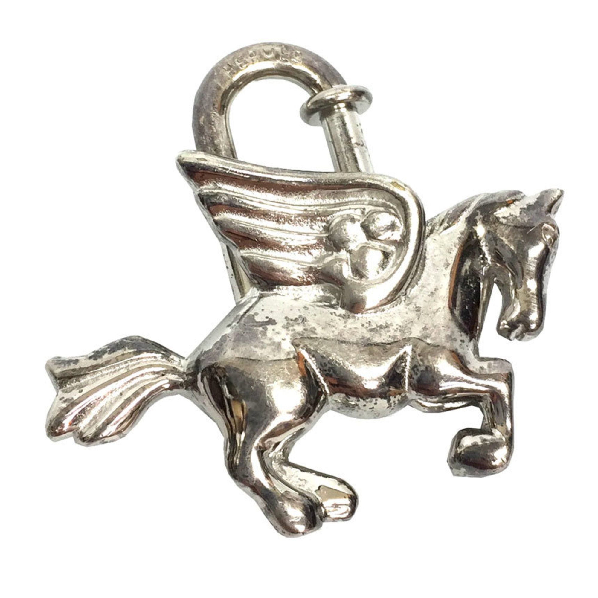 image of Hermes Pegasus Cadena Necklace Charm Pendant Bag 1993 Limited Silver Color Keychain Top Small Aq645