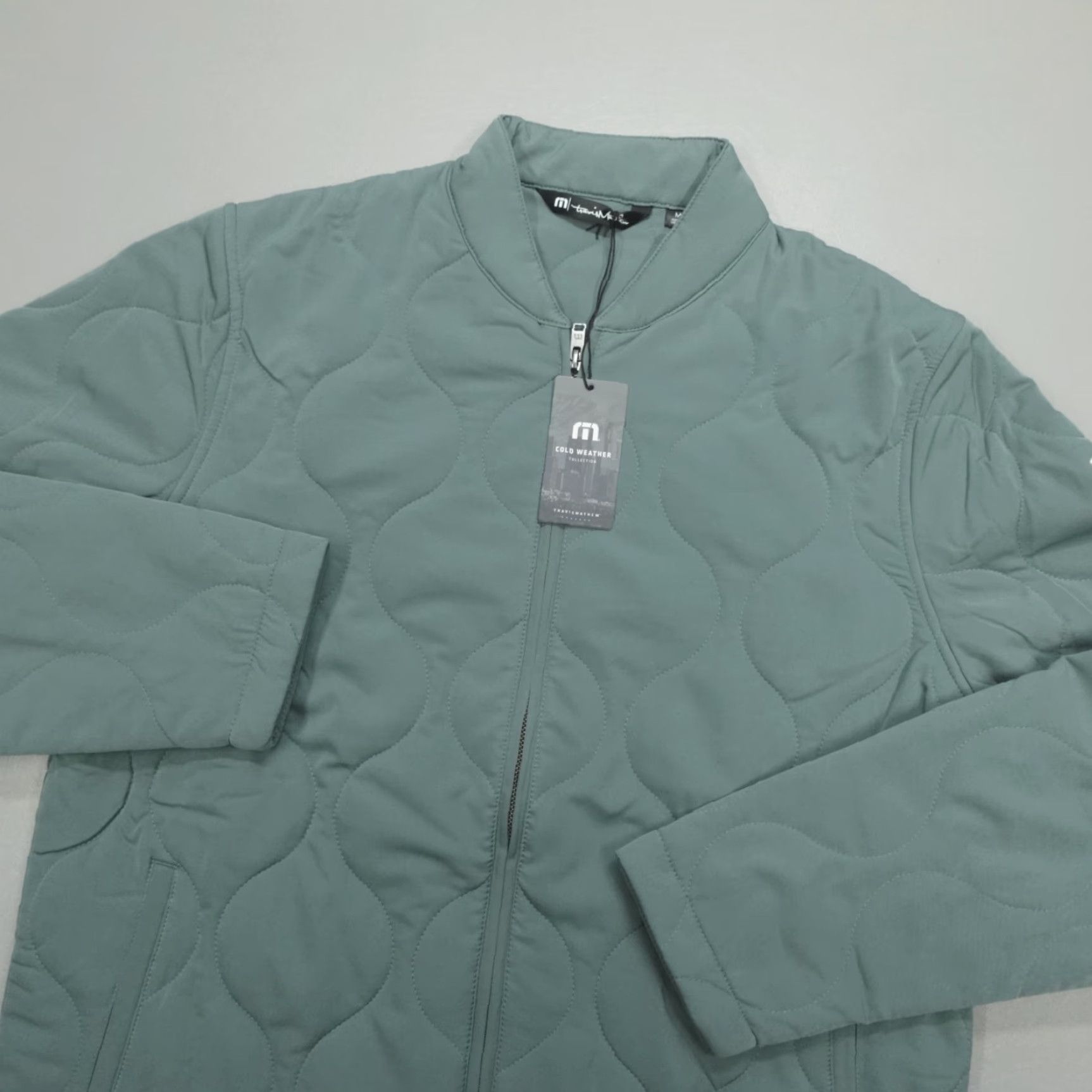 TravisMathew Travis Mathew Quilted Bomber Jacket Men's M Come What May Balsam Green Size US M / EU 48-50 / 2 - 2 Thumbnail