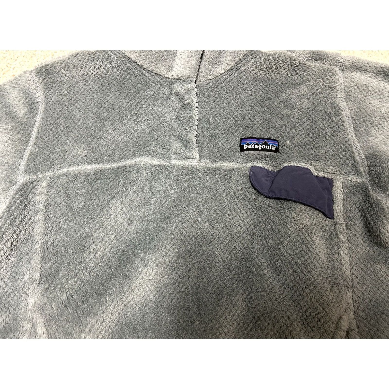 Patagonia Patagonia Re-Tool Snap-T Fleece Pullover Women’s Size M Gray Purple Logo Solid Mid-Length Jacket/Coat Long Sleeve Pullover Size M / US 6-8 / IT 42-44 - 3 Thumbnail