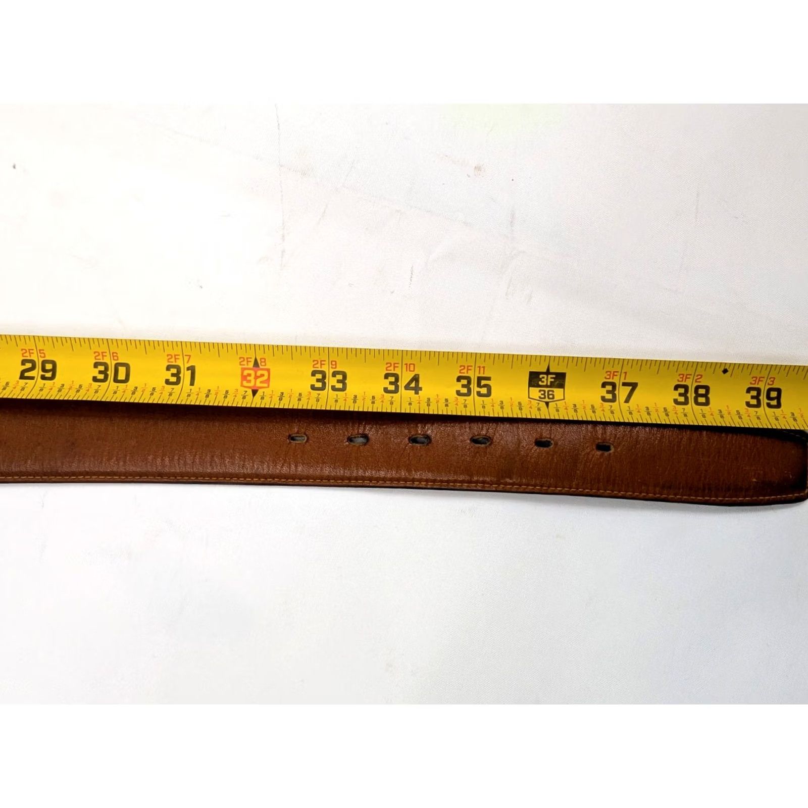 Vintage VINTAGE Miller Aniline Glove Leather Belt 36 Gold Hook Buckle Men Leather Brown US Size ONE SIZE - 7 Thumbnail