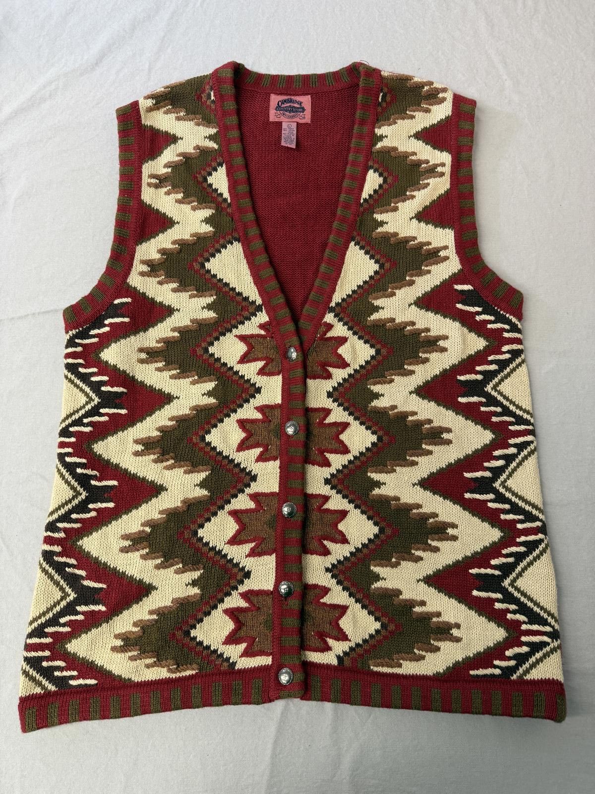 Designer Heavy Southwest Vest - Sweater Vest Cambridge Dry Goods Size US L / EU 52-54 / 3 - 1 Thumbnail